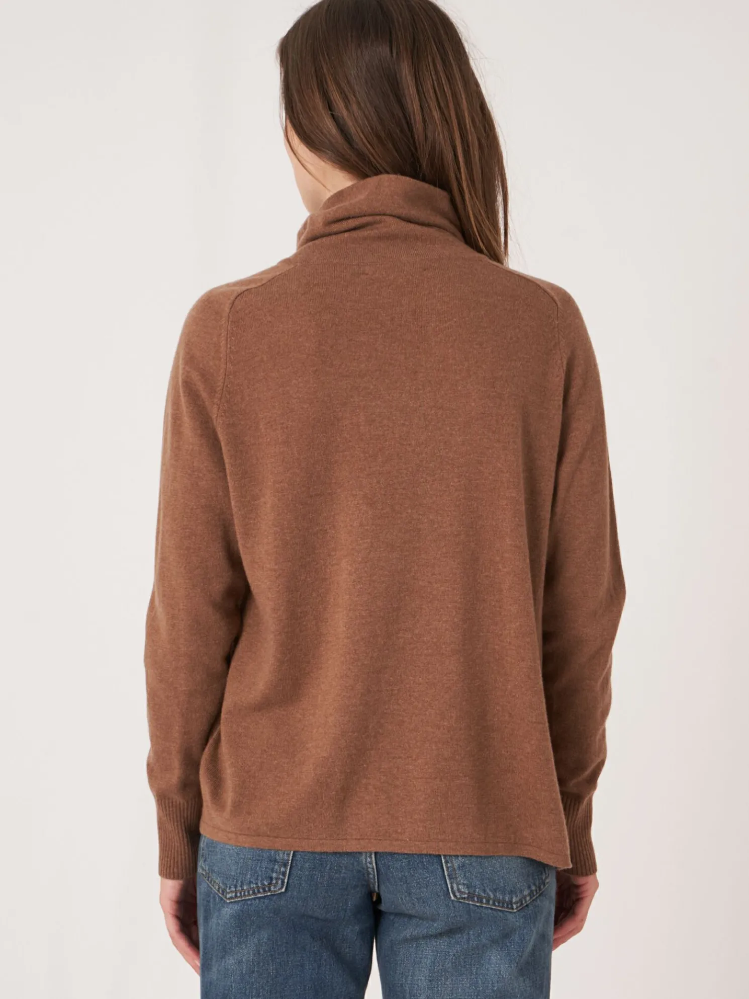 Asymmetrisch Vest Met Franje Van Cashmere-Mix