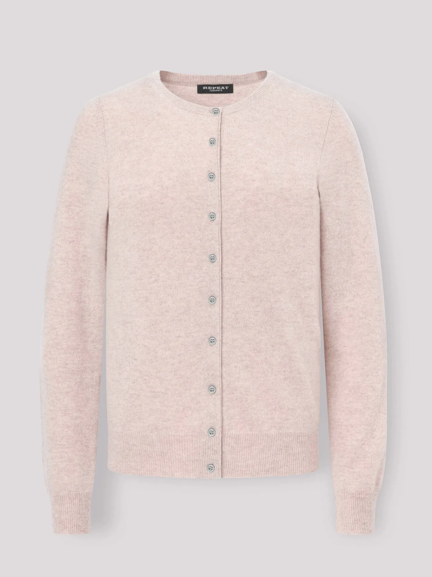 Basic Cashmere Cardigan Met Ronde Hals