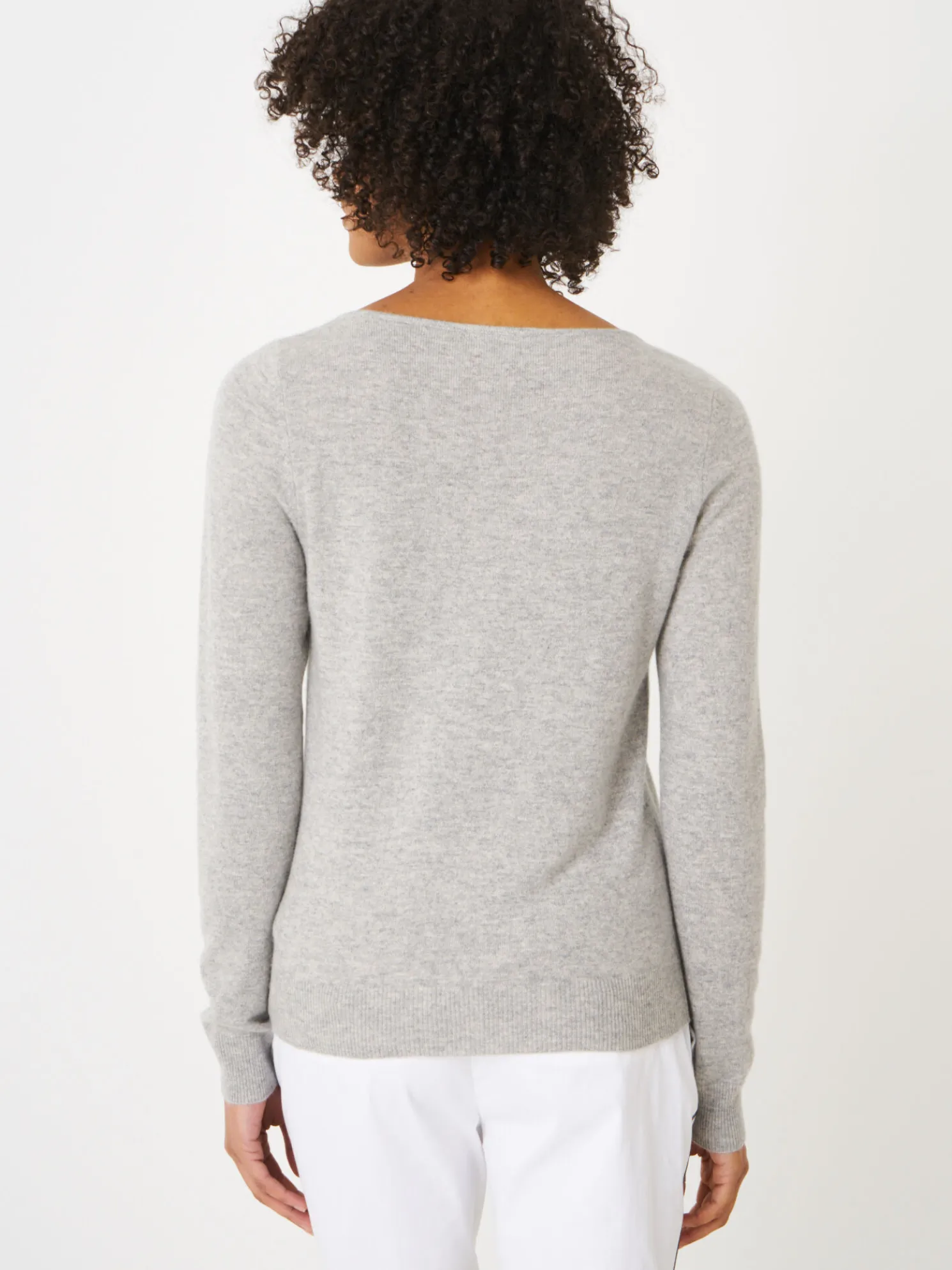 Basic Organisch Cashmere Boothals Trui
