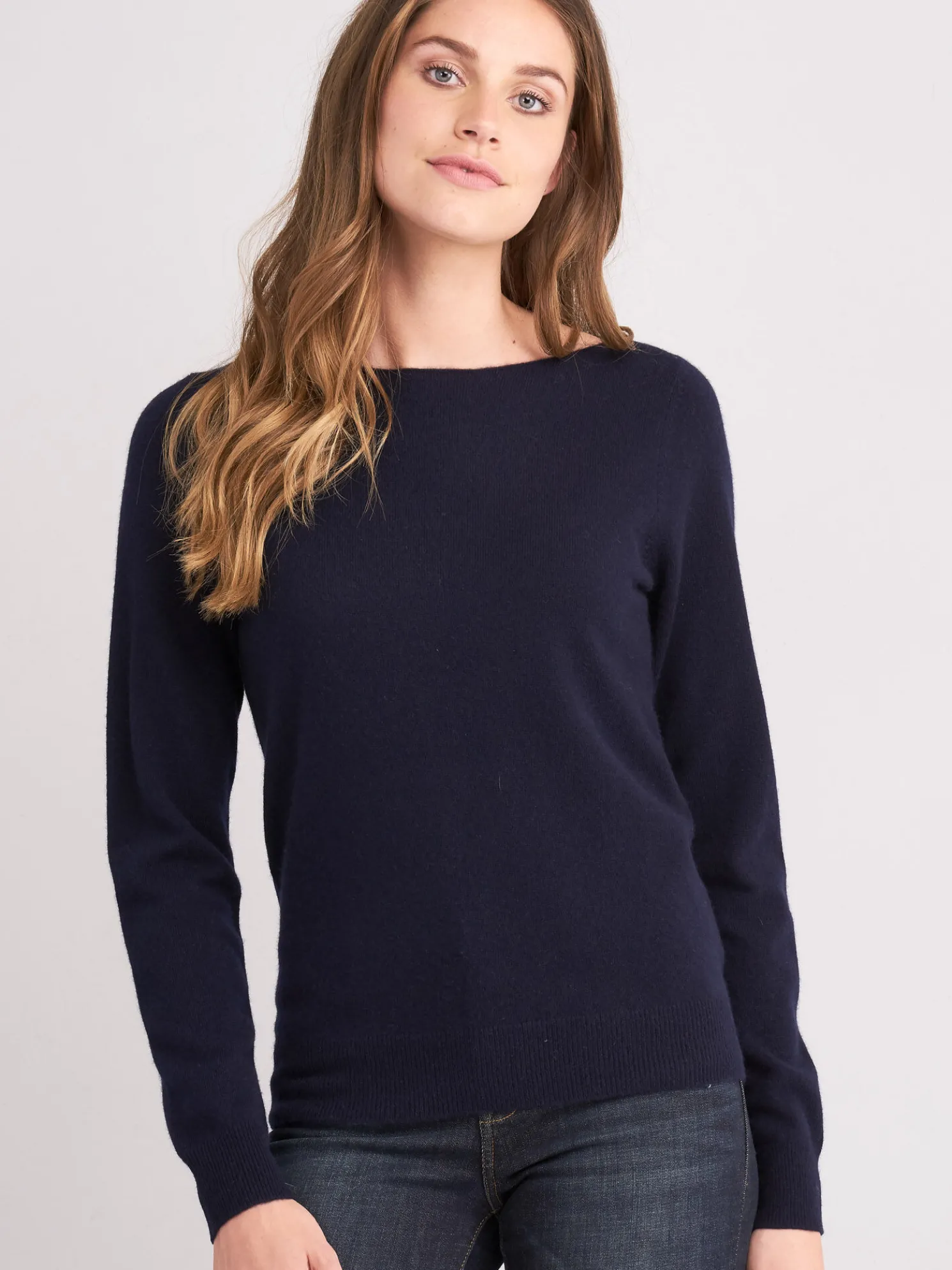 Basic Organisch Cashmere Boothals Trui