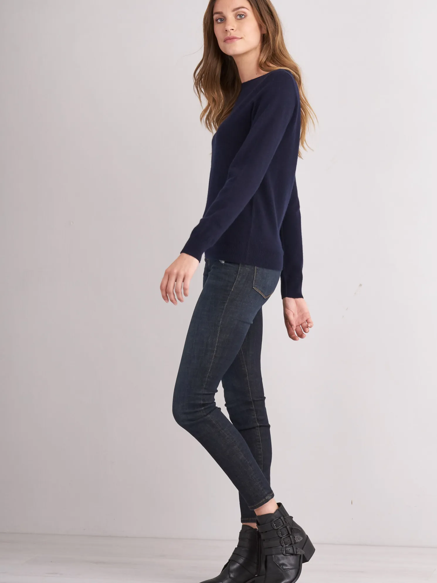 Basic Organisch Cashmere Boothals Trui