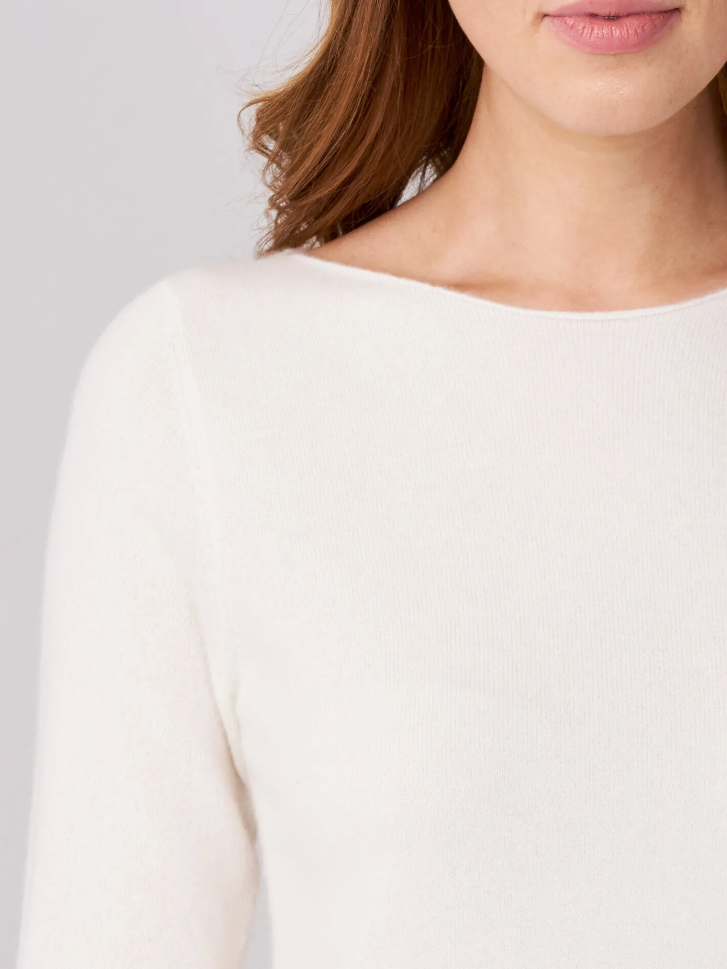 Basic Organisch Cashmere Boothals Trui