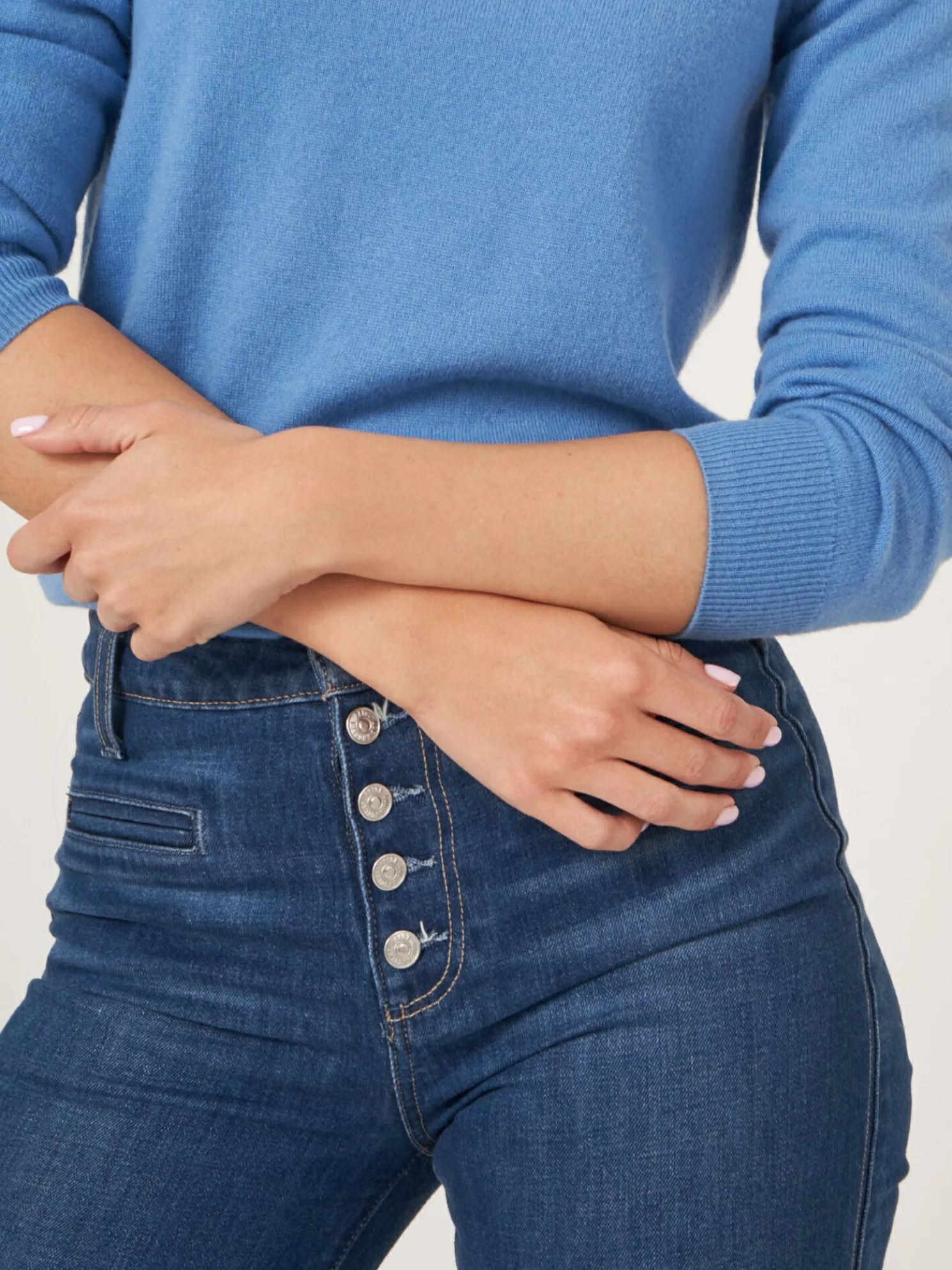 Basic Organisch Cashmere Boothals Trui