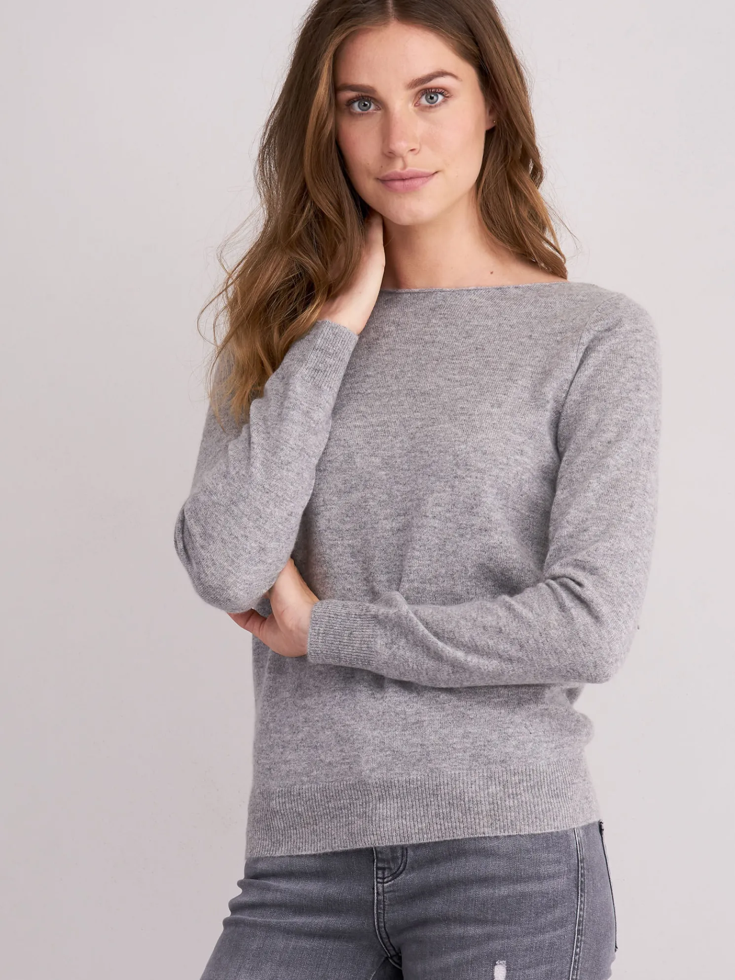 Basic Organisch Cashmere Boothals Trui