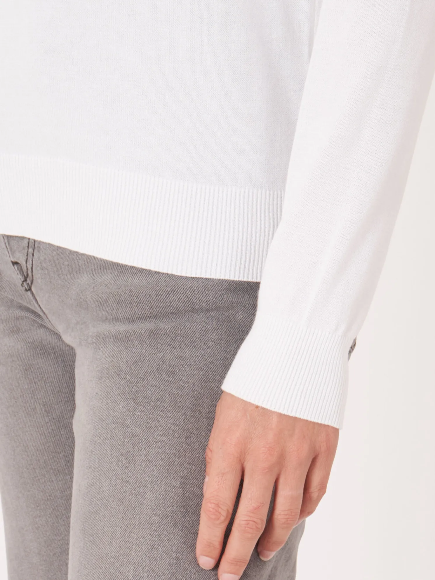 Basic Trui Met Lange Mouwen In Katoenmix