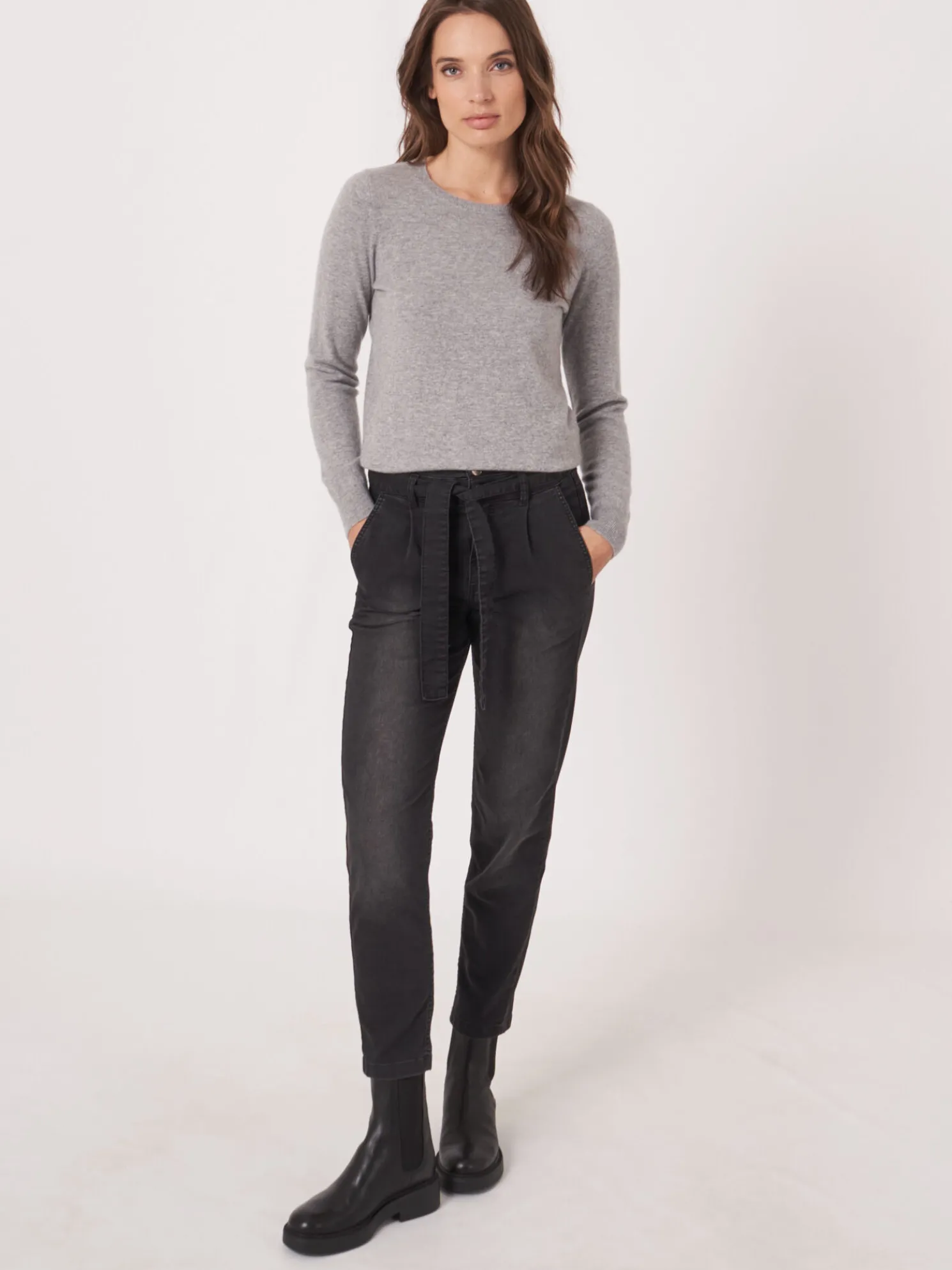 Basic Trui Met Ronde Halslijn