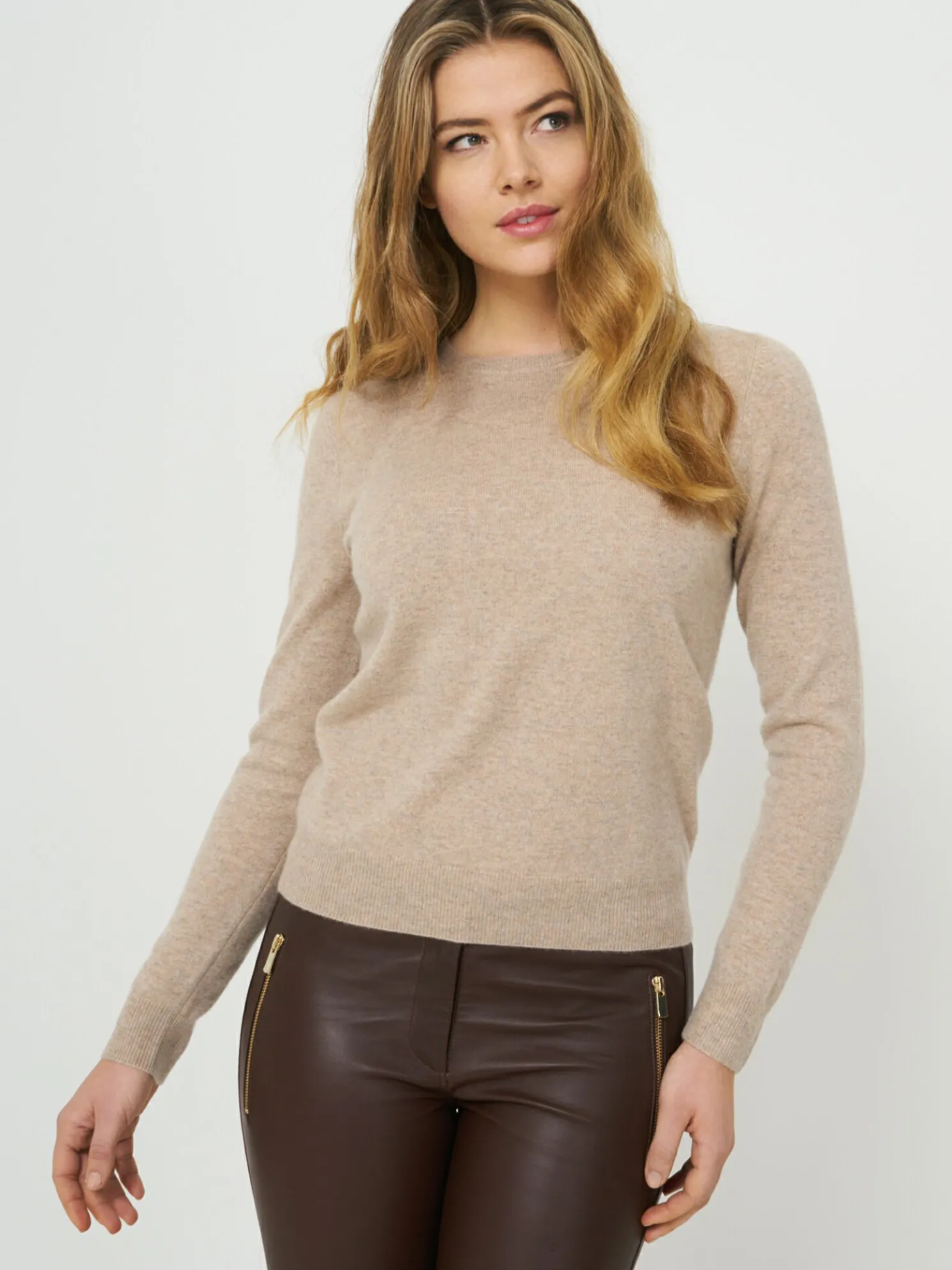 Basic Trui Met Ronde Halslijn