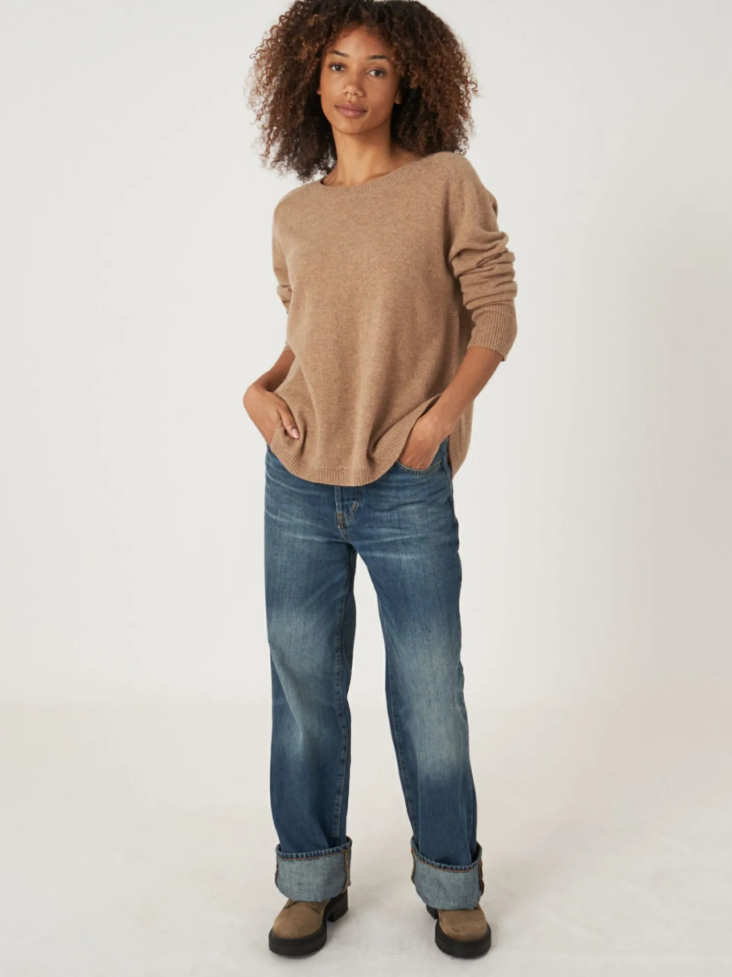 Cashmere Boothalstrui Met Ronde Zoom