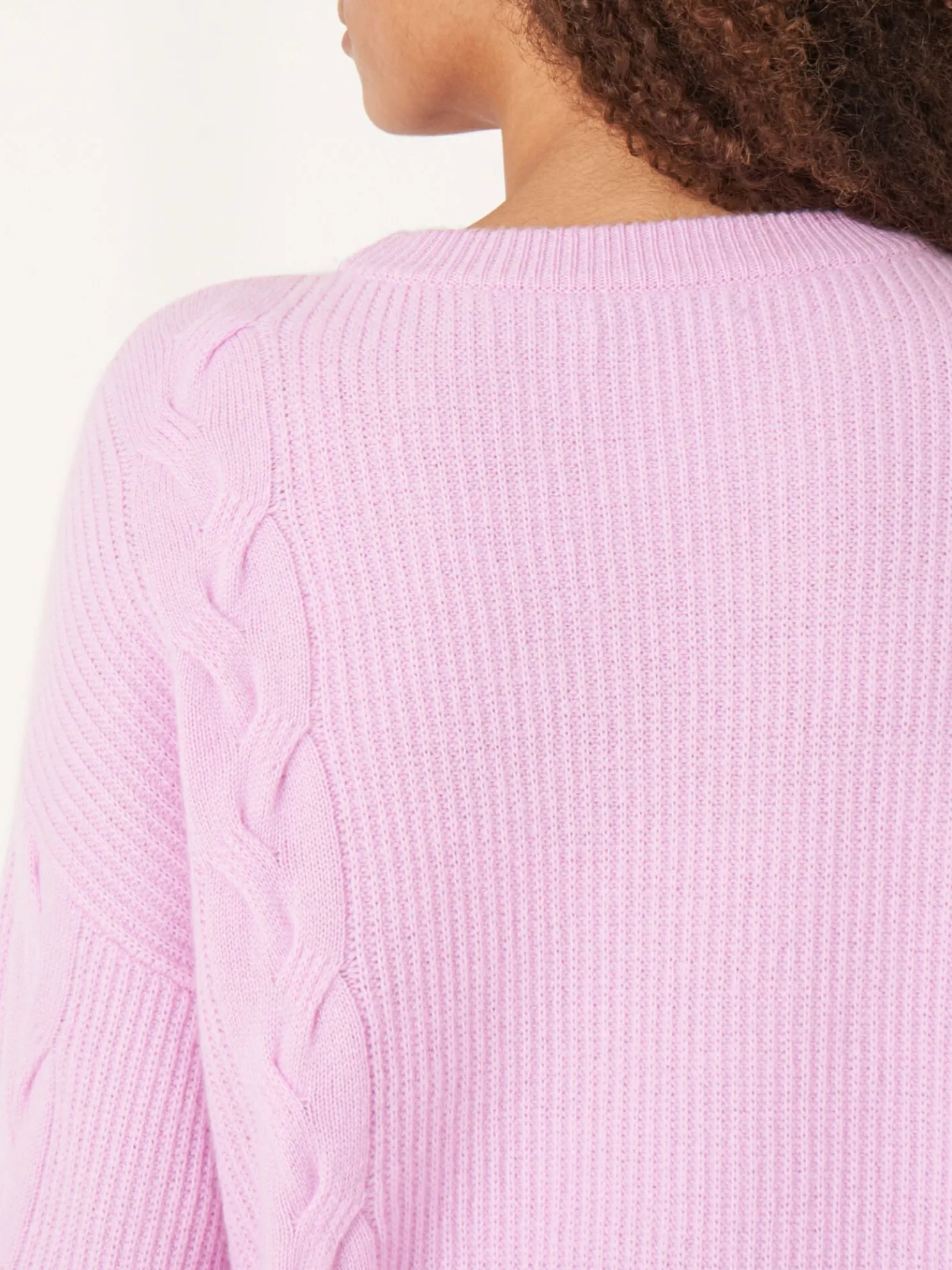 Cashmere Pullover Met Textuur En Pofmouwen