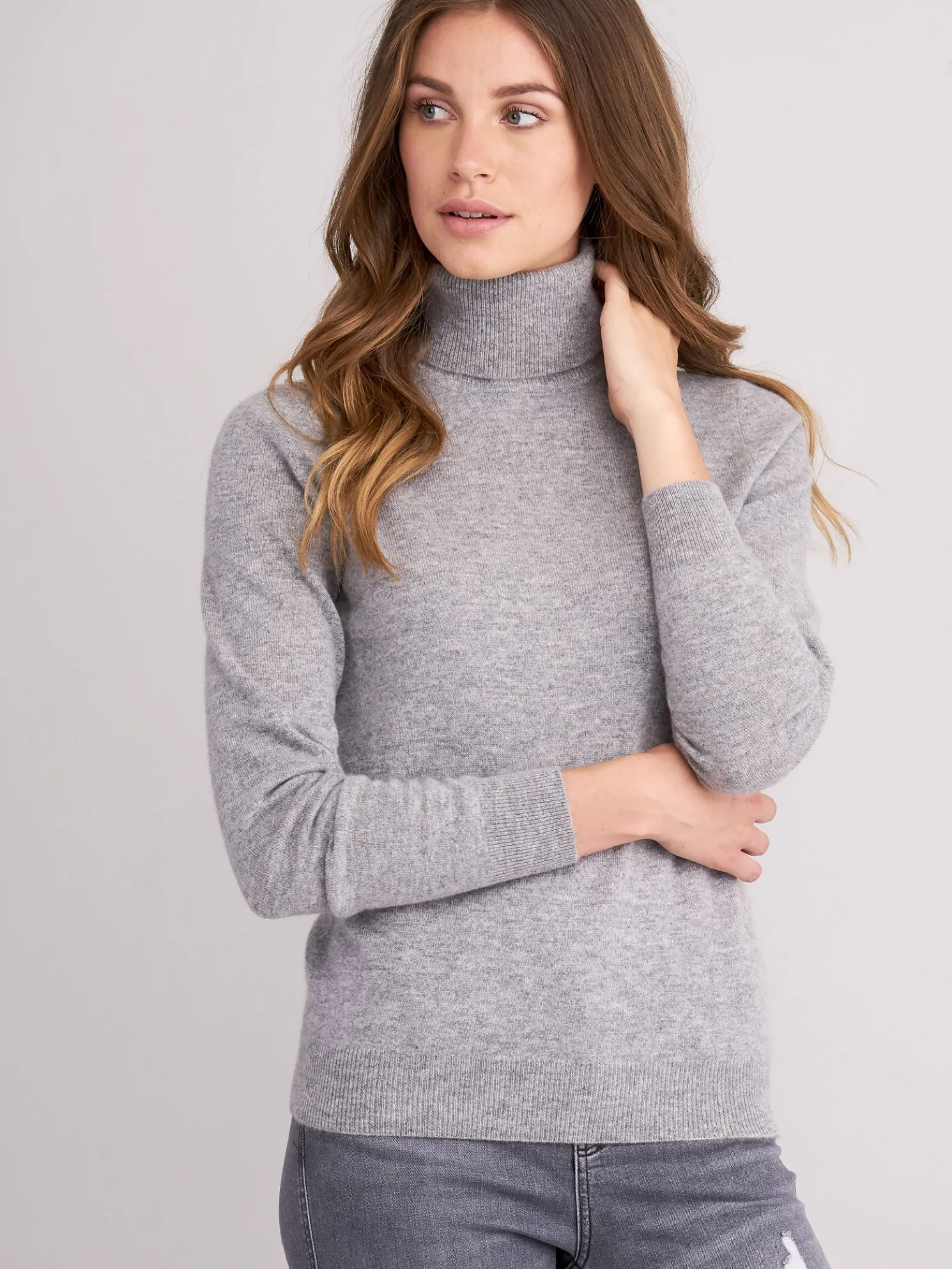 Cashmere Trui Met Rolkraag