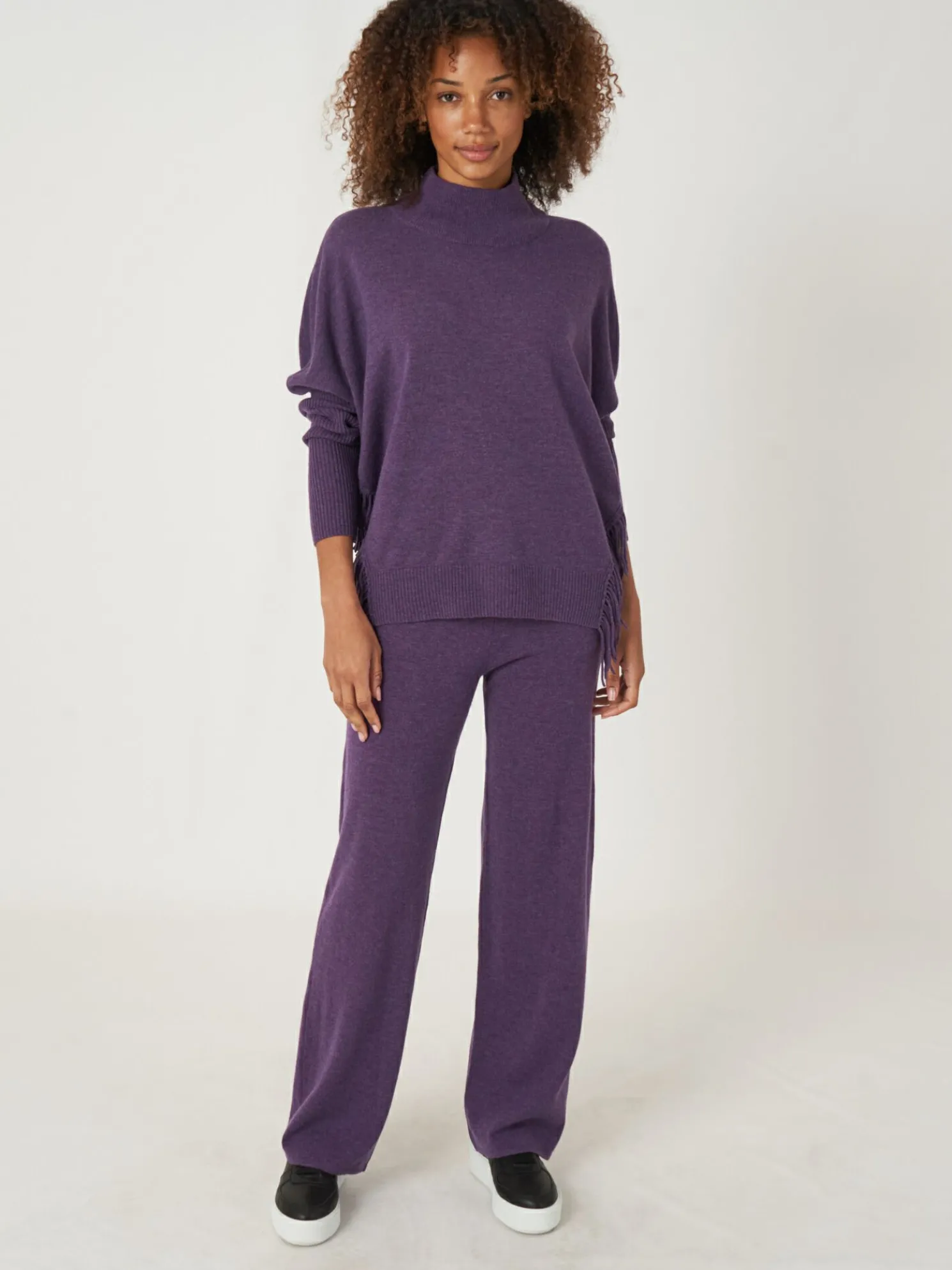 Cashmere Trui Met Franje