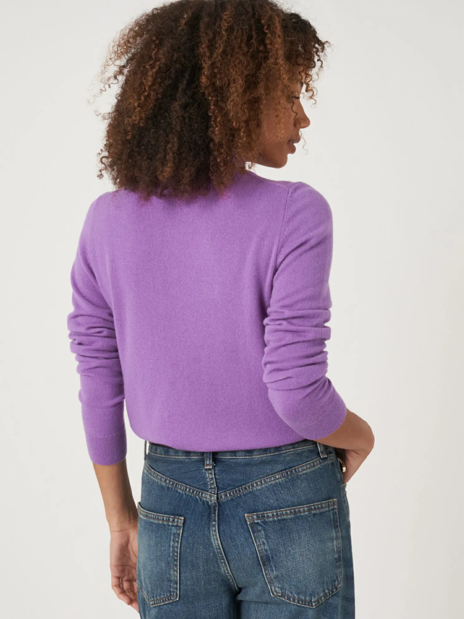 Cashmere Trui Met Opstaande Kraag