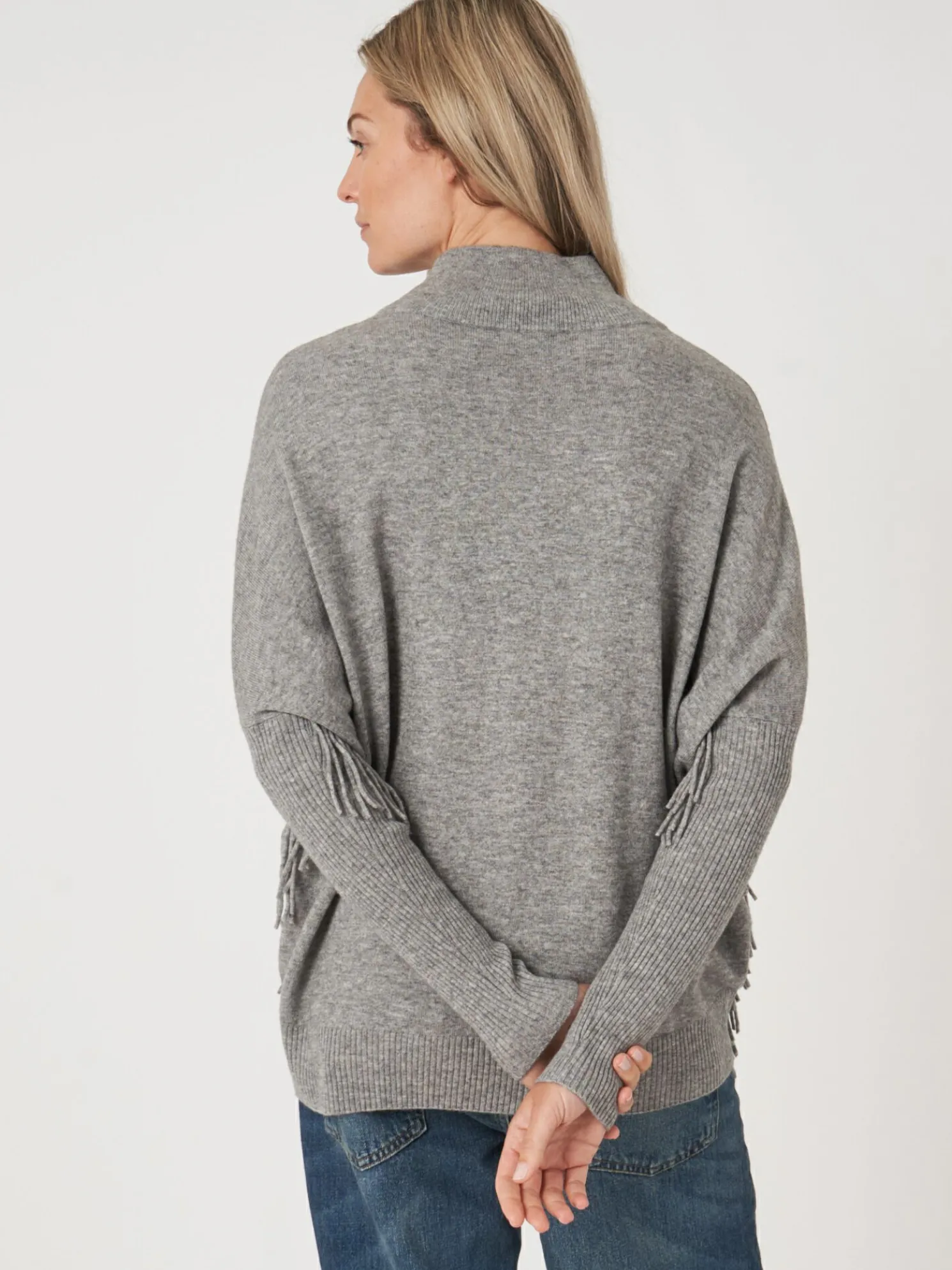 Cashmere Trui Met Franje