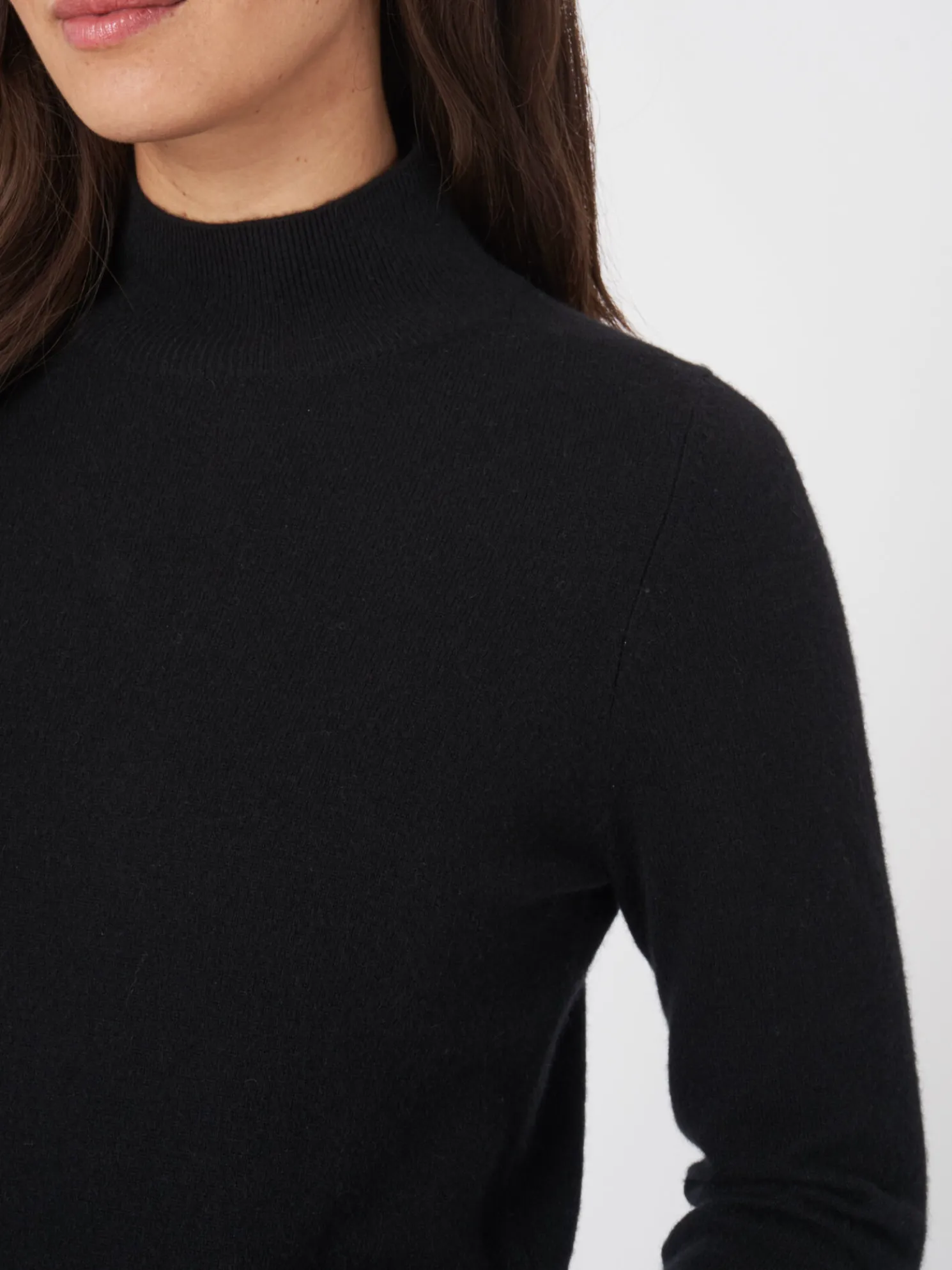 Cashmere Trui Met Opstaande Kraag