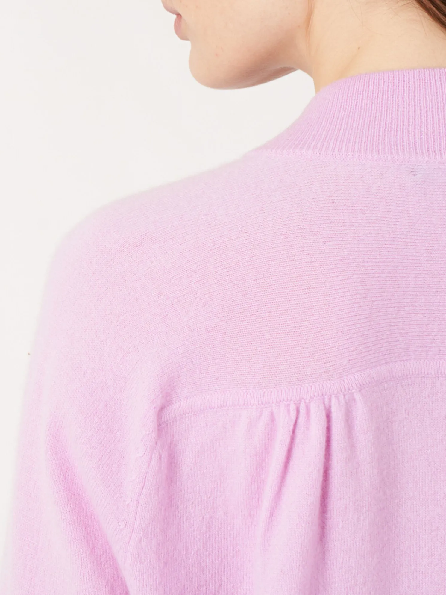 Cashmere Trui Met Baseballkraag En Halve Knoopsluiting