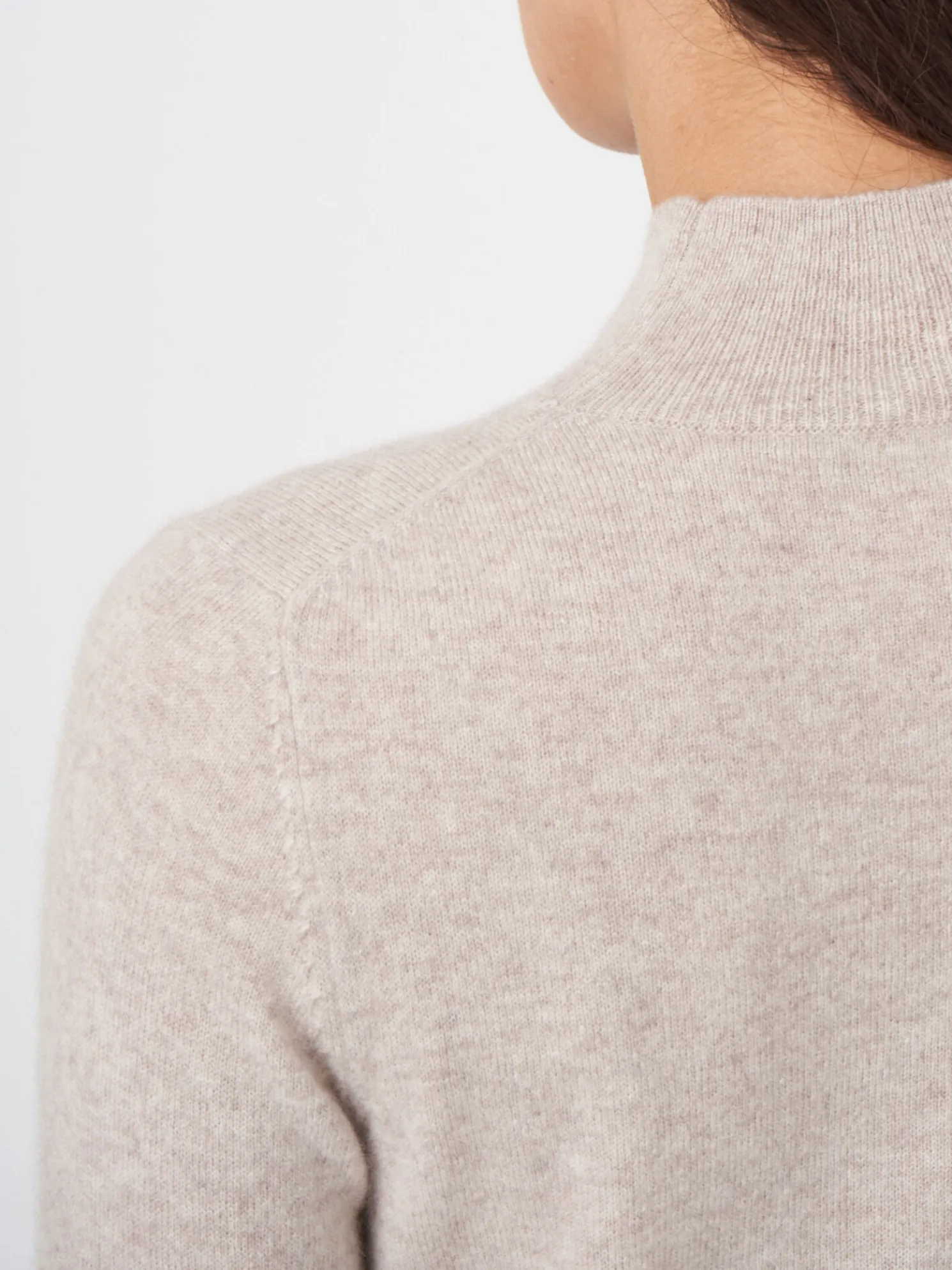 Cashmere Trui Met Opstaande Kraag