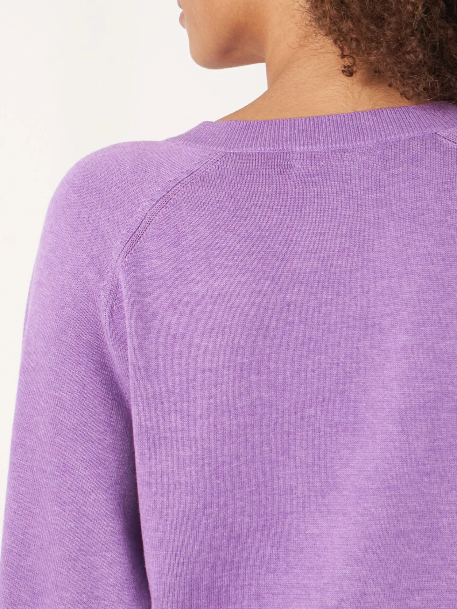 Diepe V-Hals Trui Met Zadel-Pofmouwen