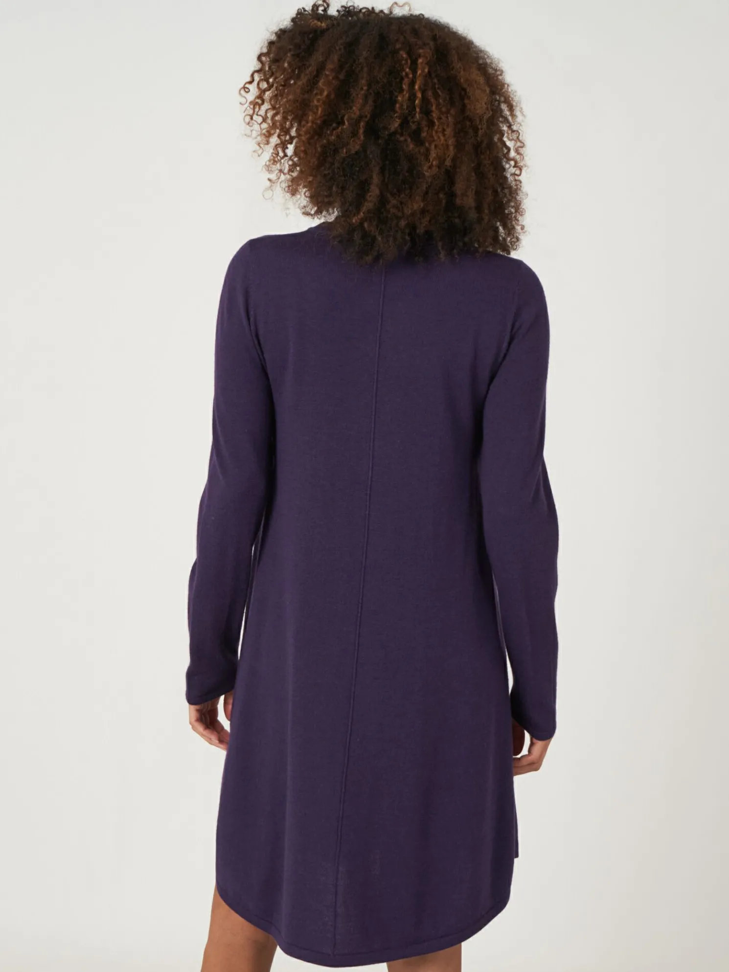 Gebreide A-Lijn Jurk Van Merinowol