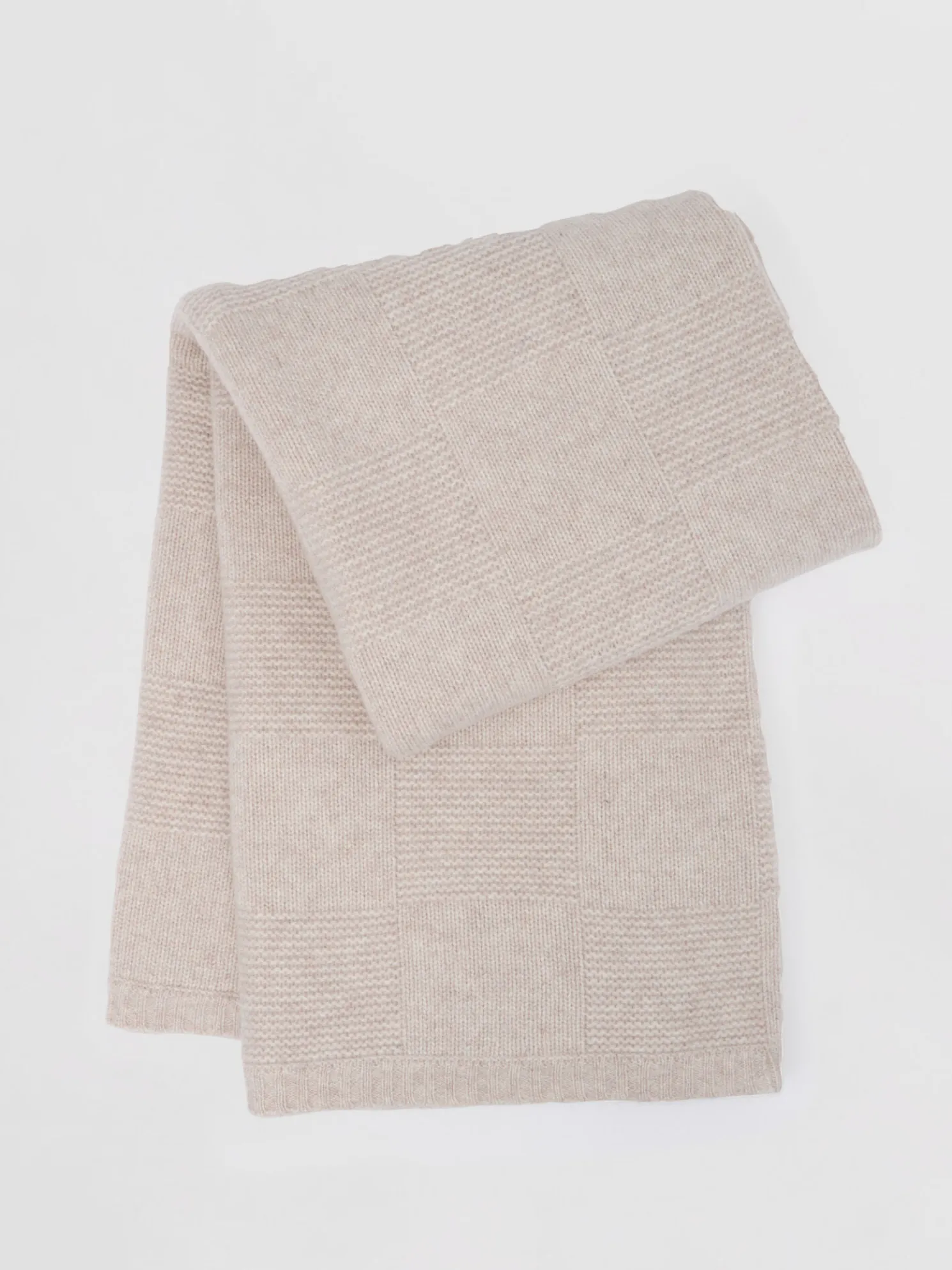 Gebreide Cashmere Plaid Met Ruitpatroon