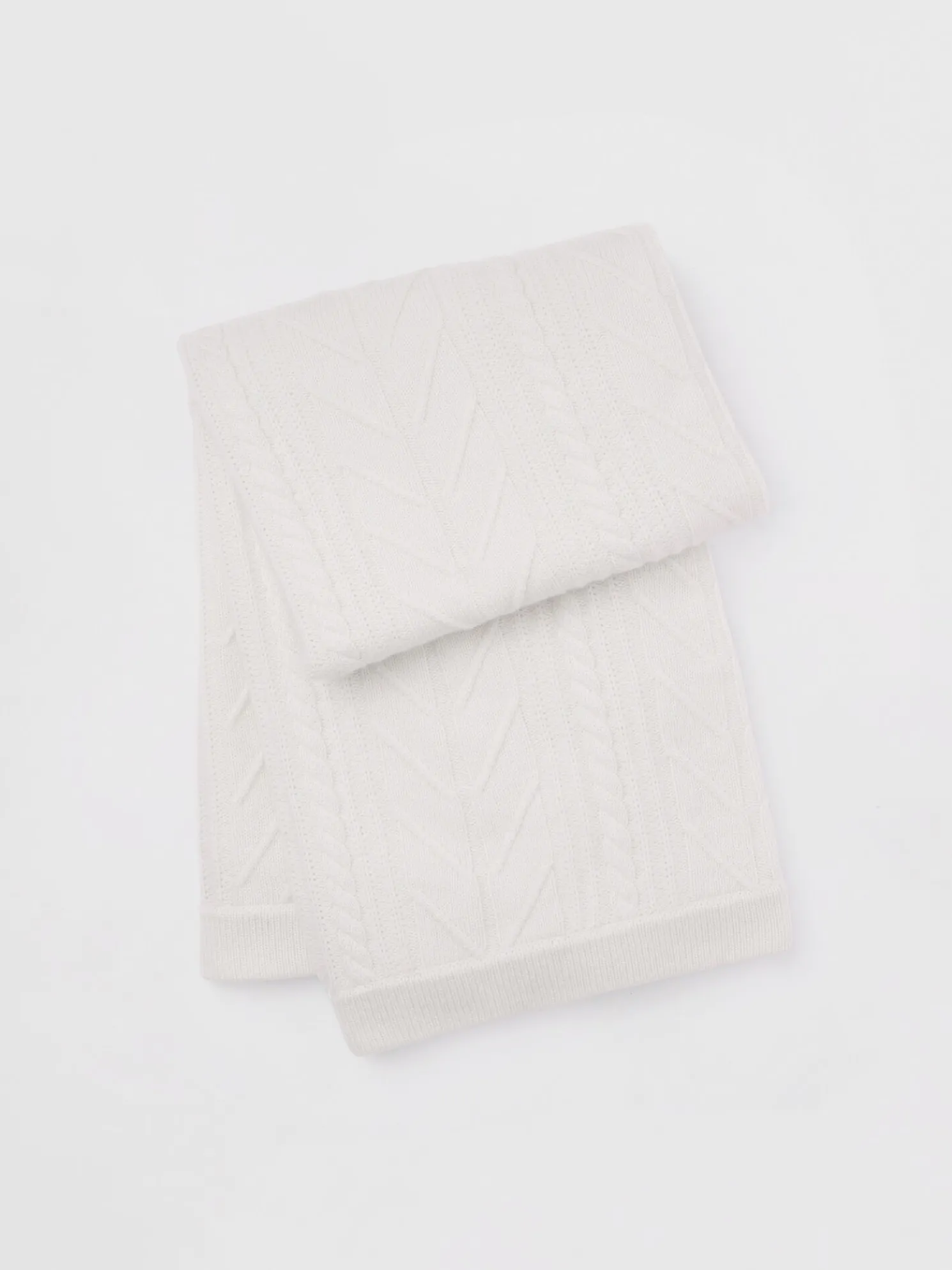 Gebreide Cashmere Plaid Met Kabelpatroon