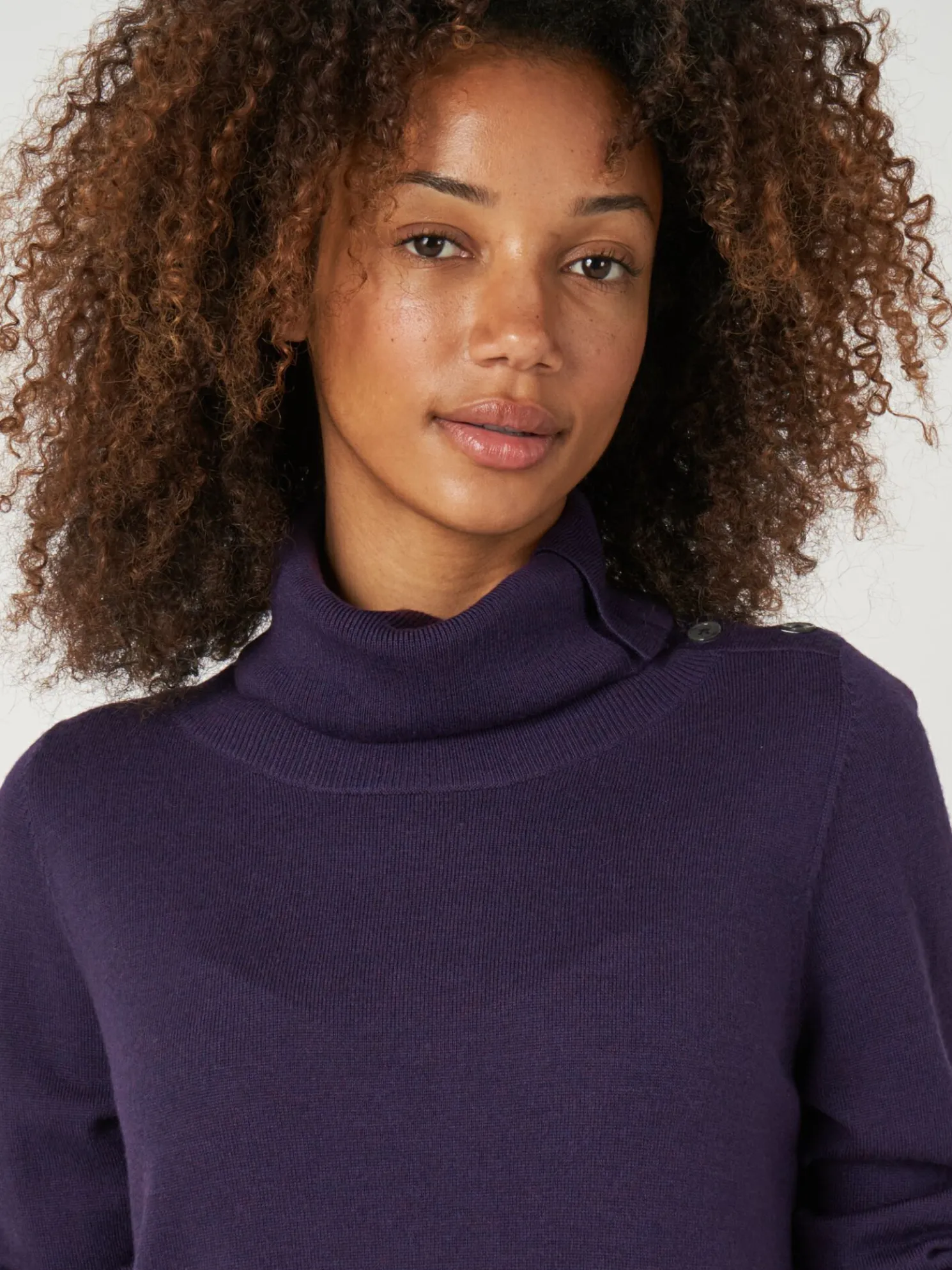 Gebreide Jurk Met Geknoopte Hoge Hals En Zijsplit