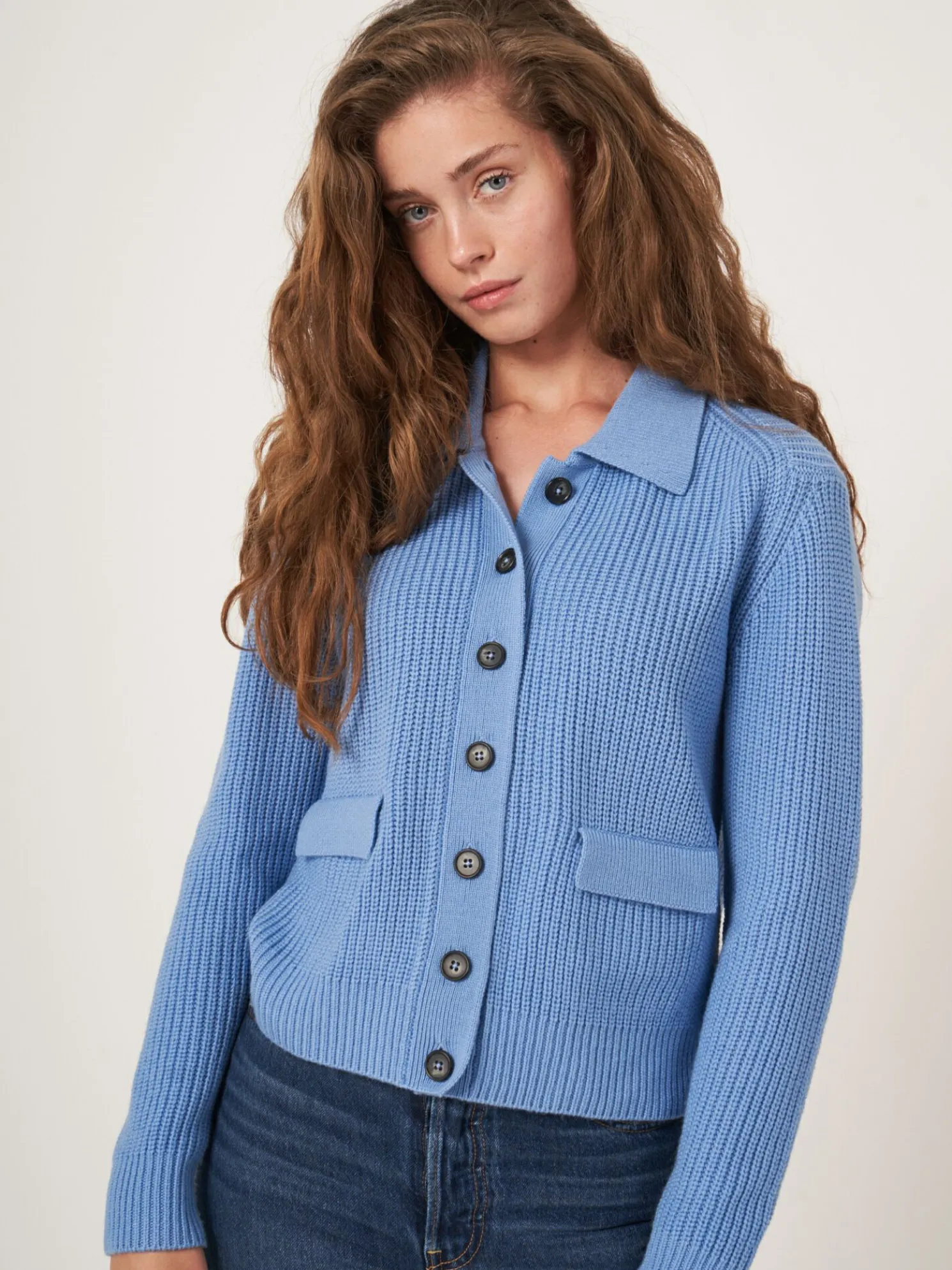 Geribd Vest Met Polokraag Van Merinowol