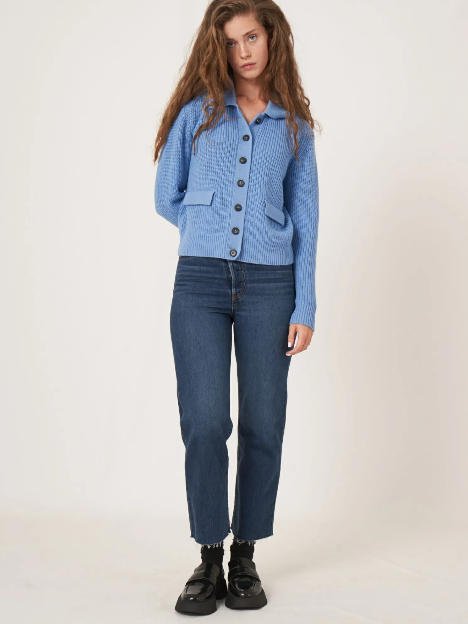 Geribd Vest Met Polokraag Van Merinowol