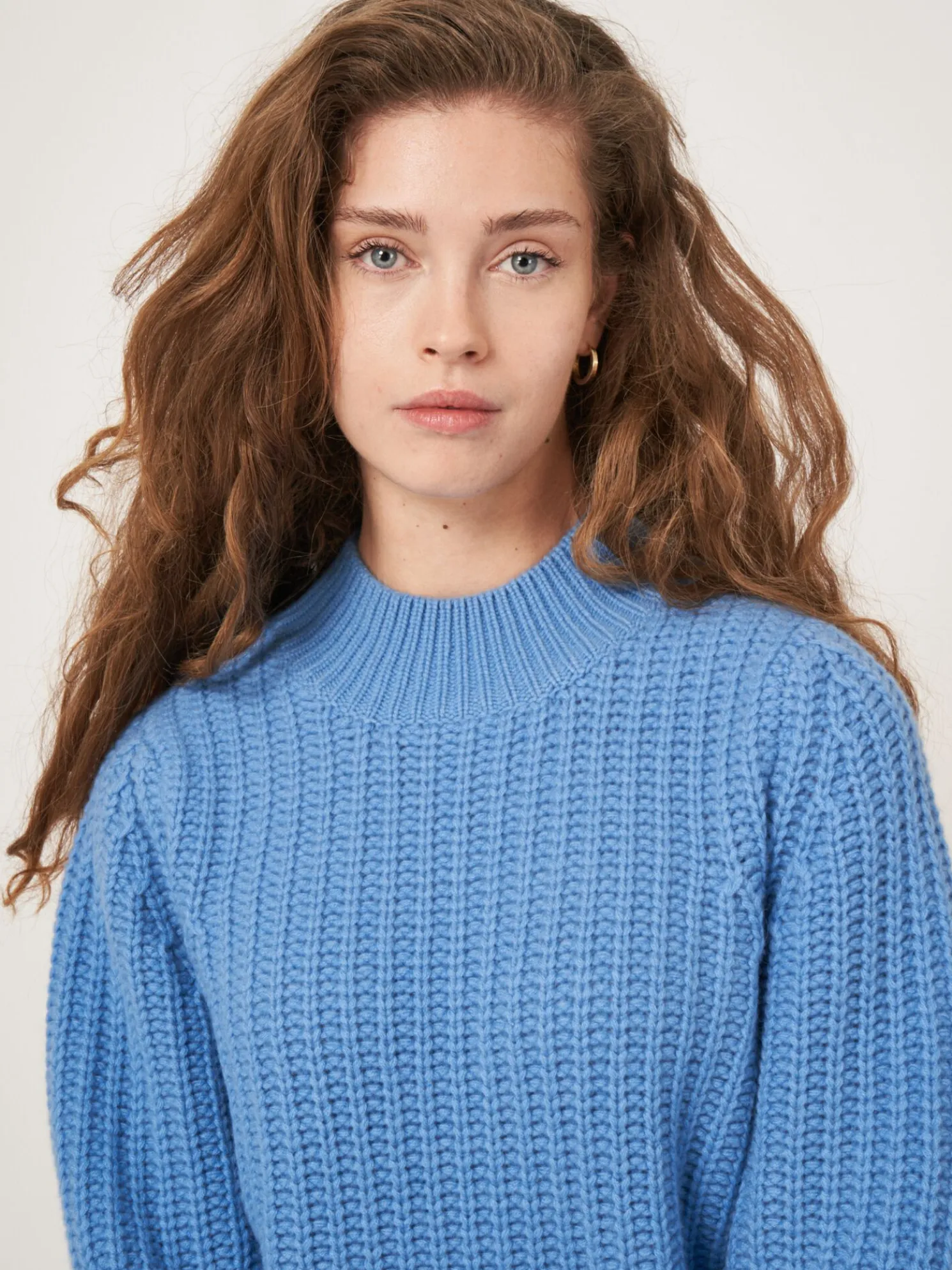 Grof Gebreide Cashmere Trui Met Rib