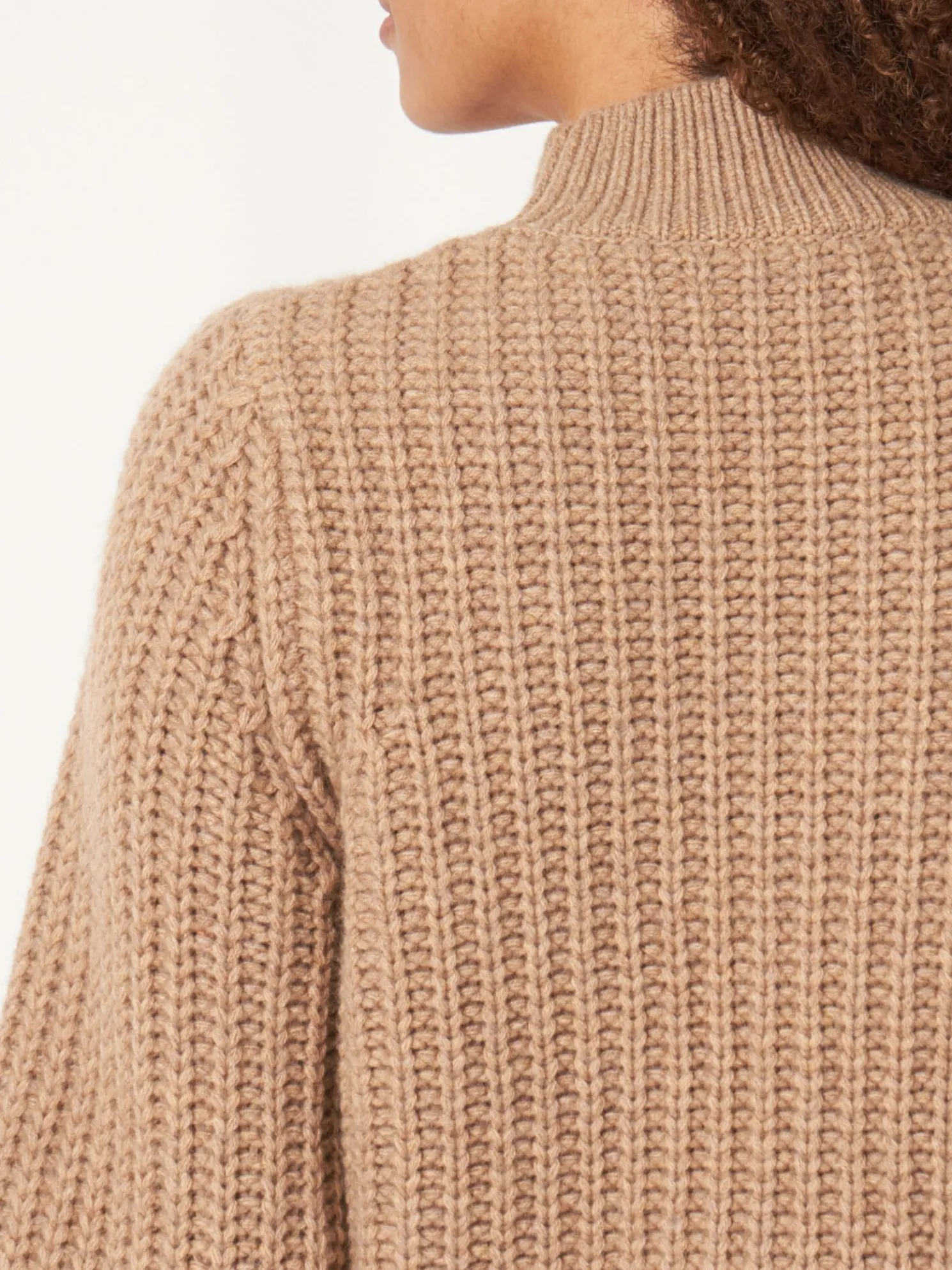 Grof Gebreide Cashmere Trui Met Rib