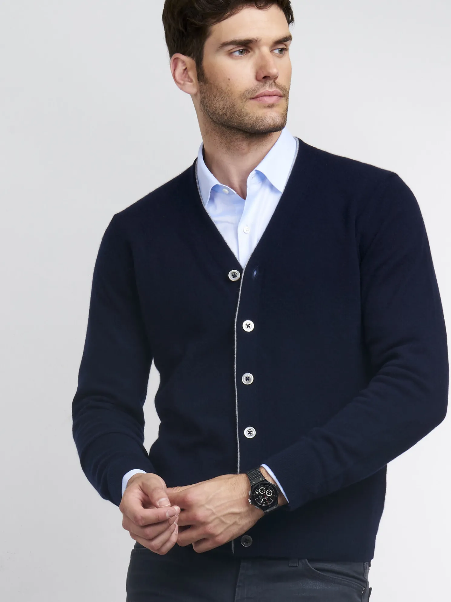 Heren-Vest Met V-Hals Van Cashmere