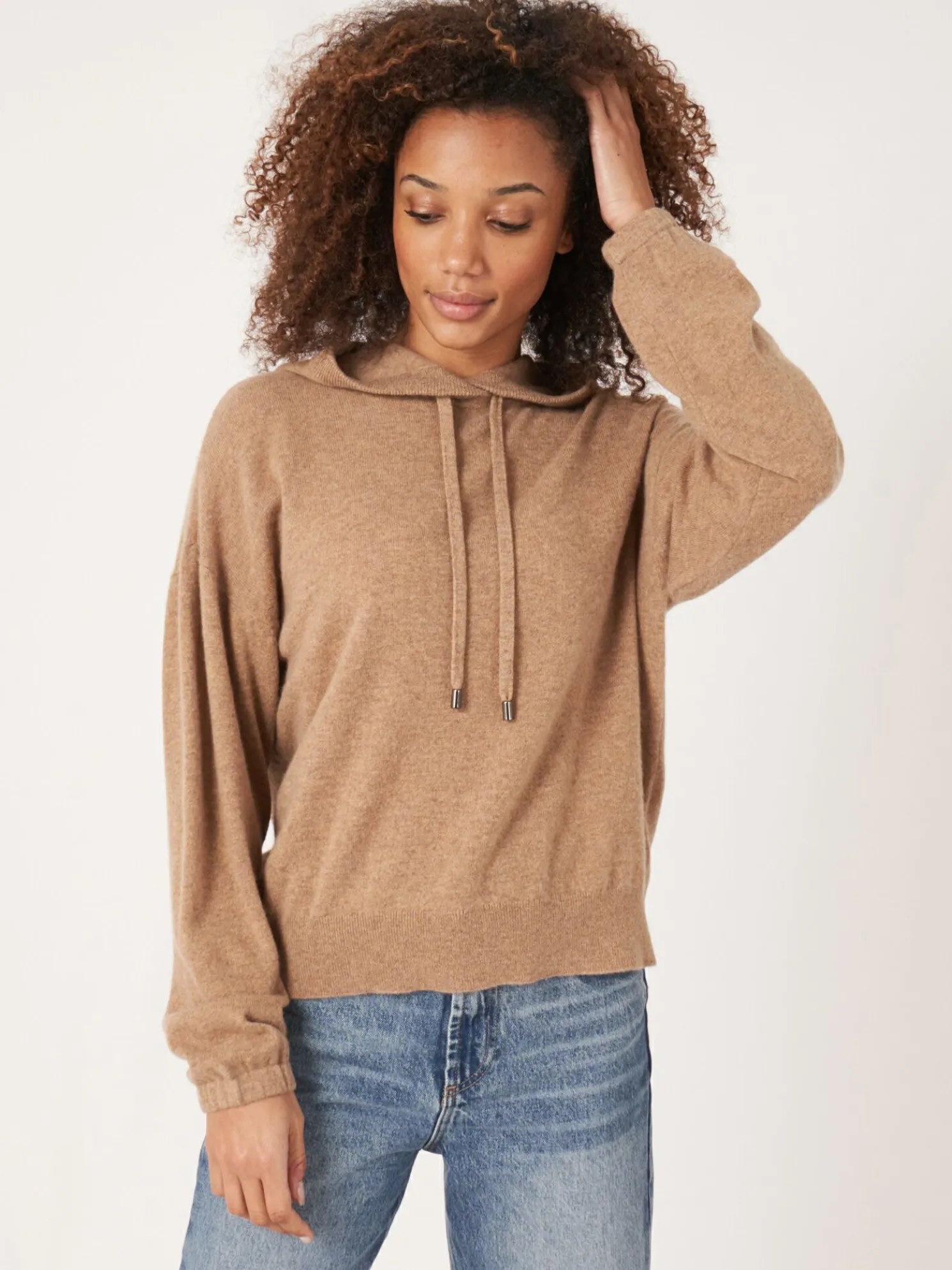 Hoodie Met Pofmouwen Van Biologisch Cashmere