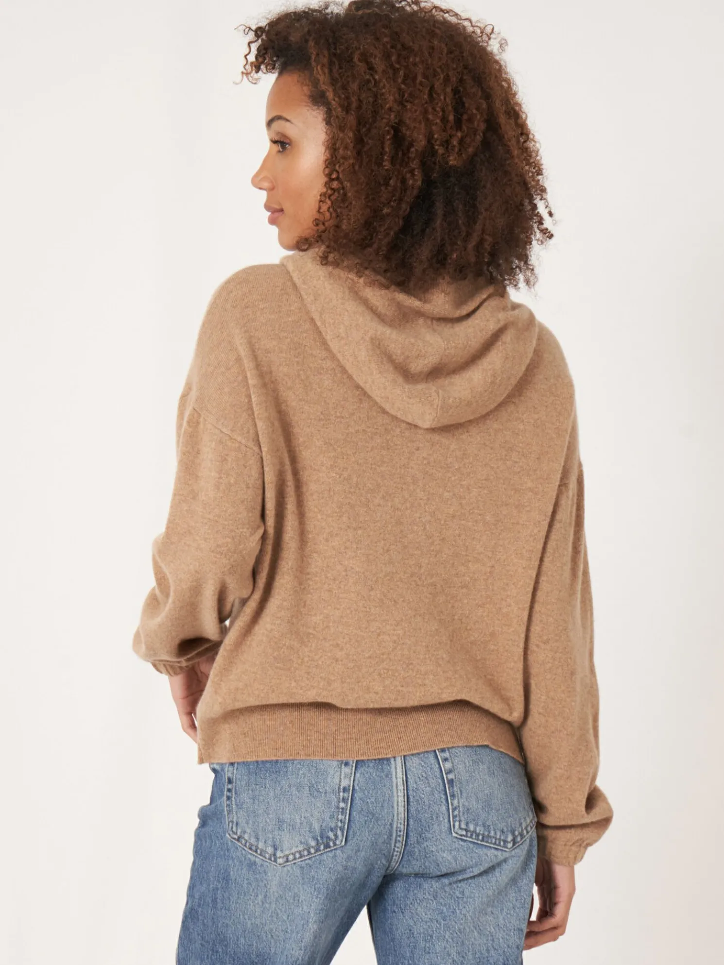 Hoodie Met Pofmouwen Van Biologisch Cashmere