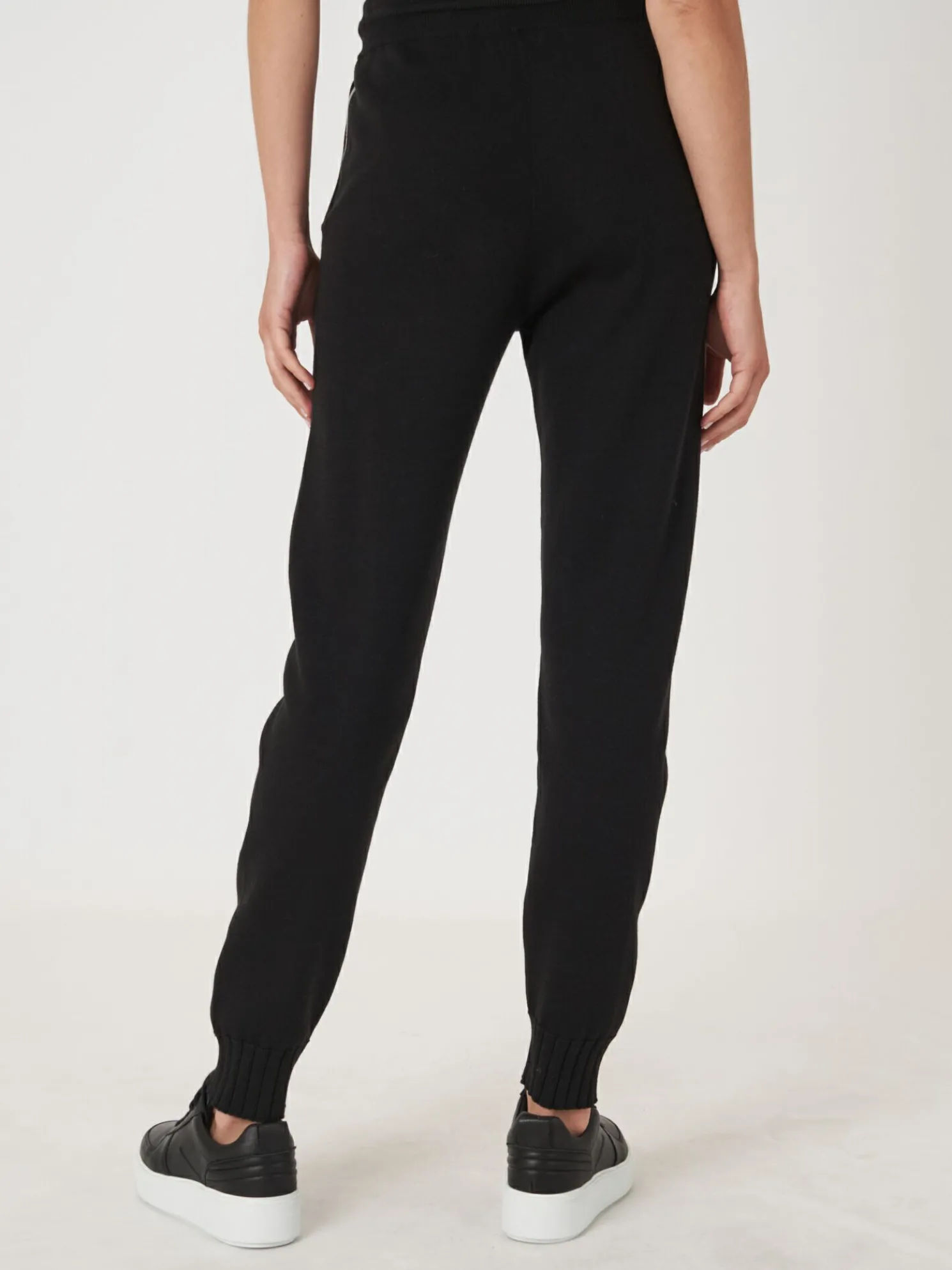 Joggingbroek Van Katoen-Mix Dubbel Gebreid