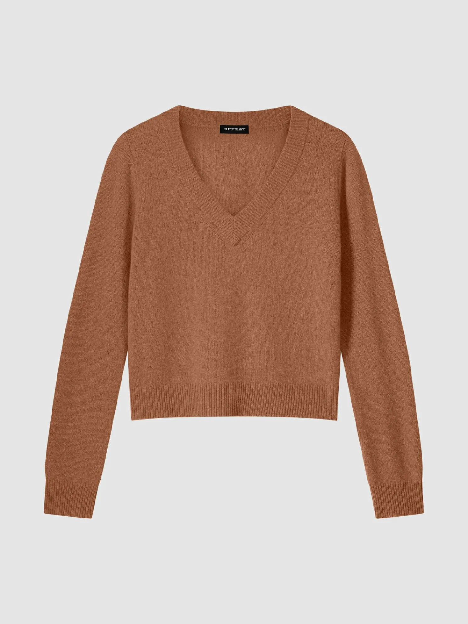 Korte Cashmere Sweater Met V-Hals