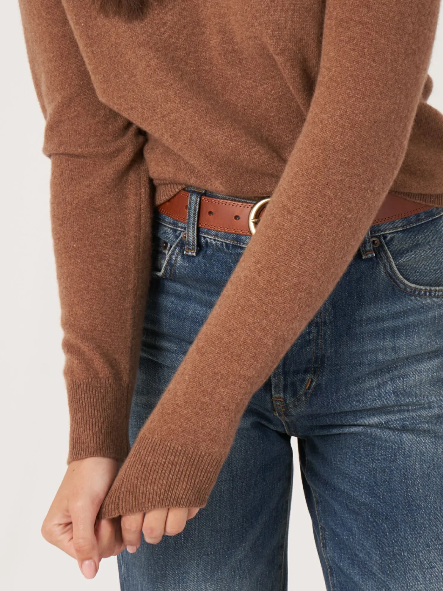 Lichte Cashmere Pullover Met V-Hals