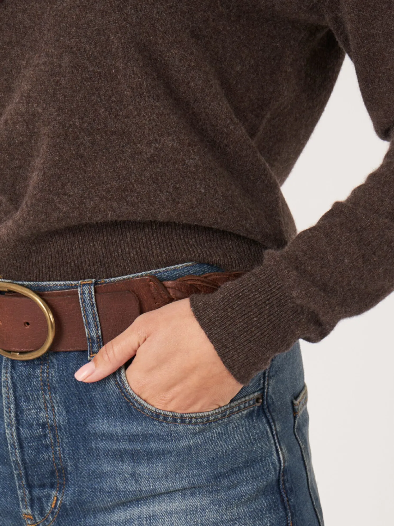 Lichte Cashmere Pullover Met V-Hals