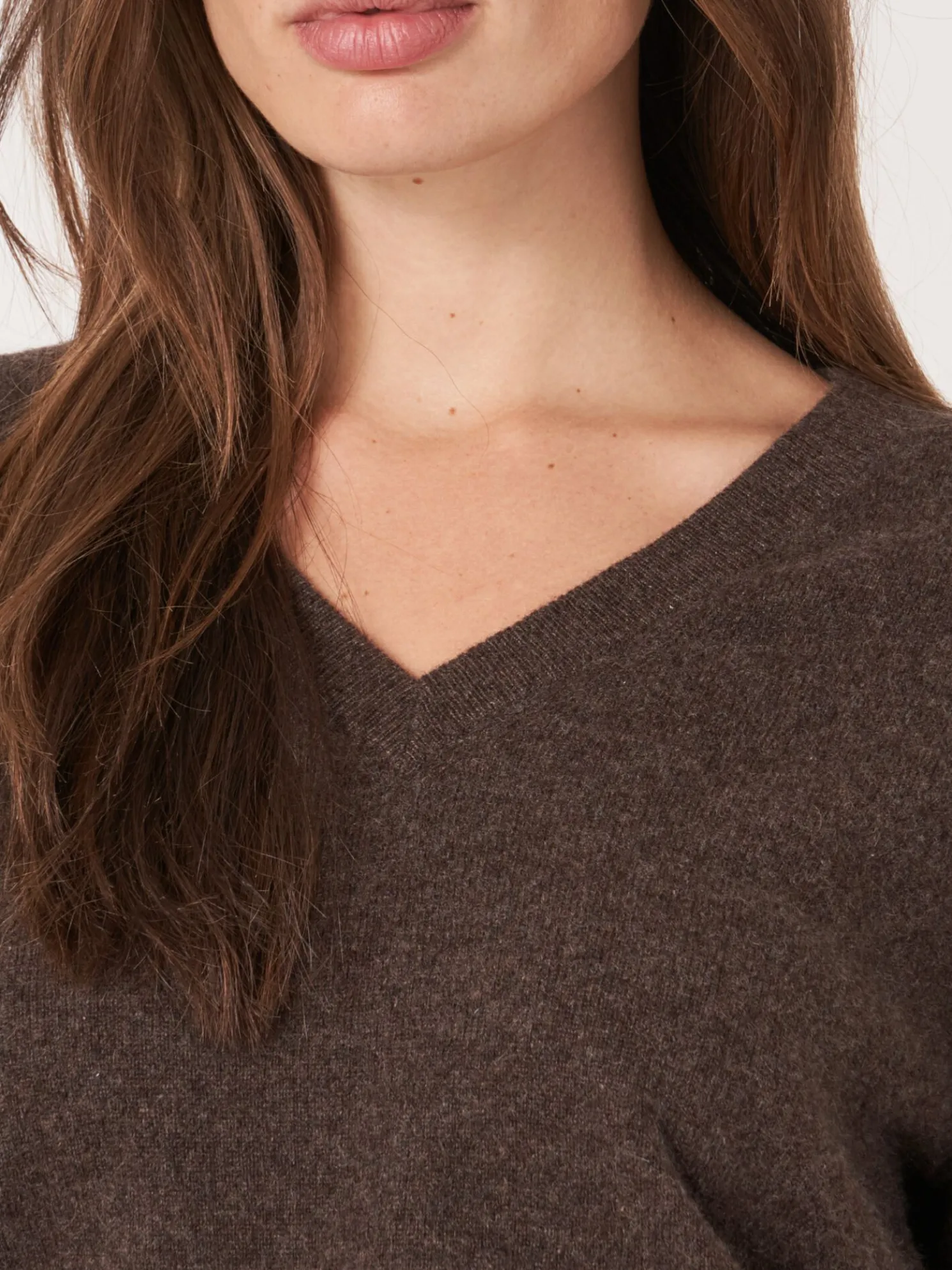 Lichte Cashmere Pullover Met V-Hals