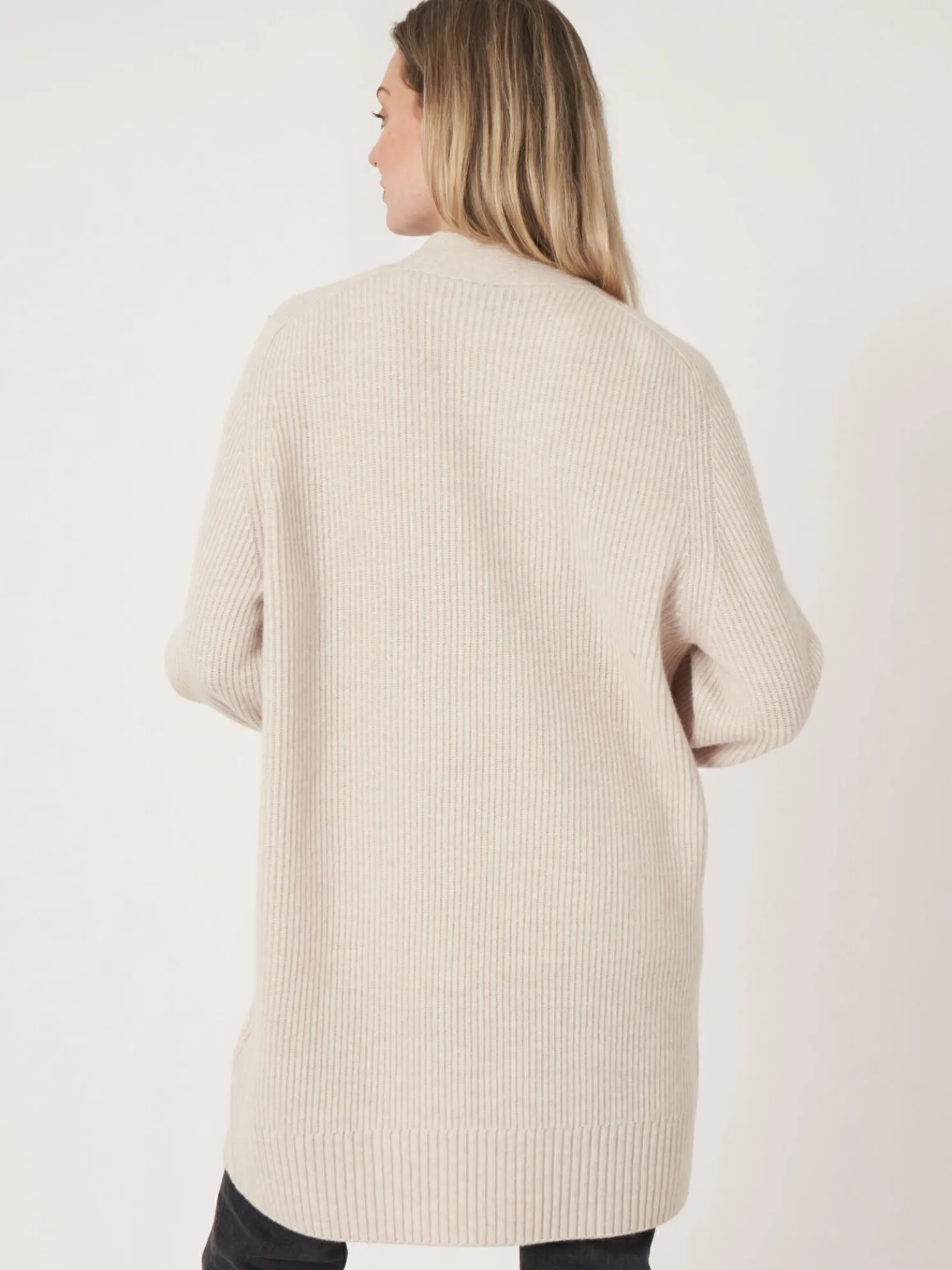 Middellang Geribd Vest Met Zakken