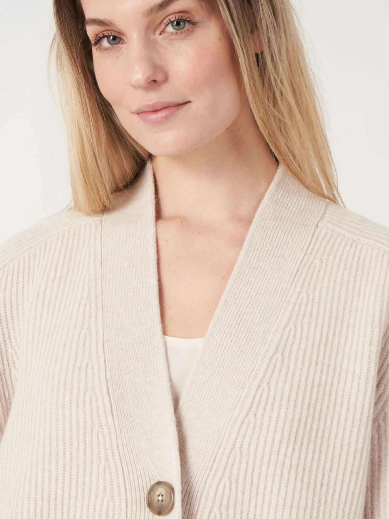 Middellang Geribd Vest Met Zakken