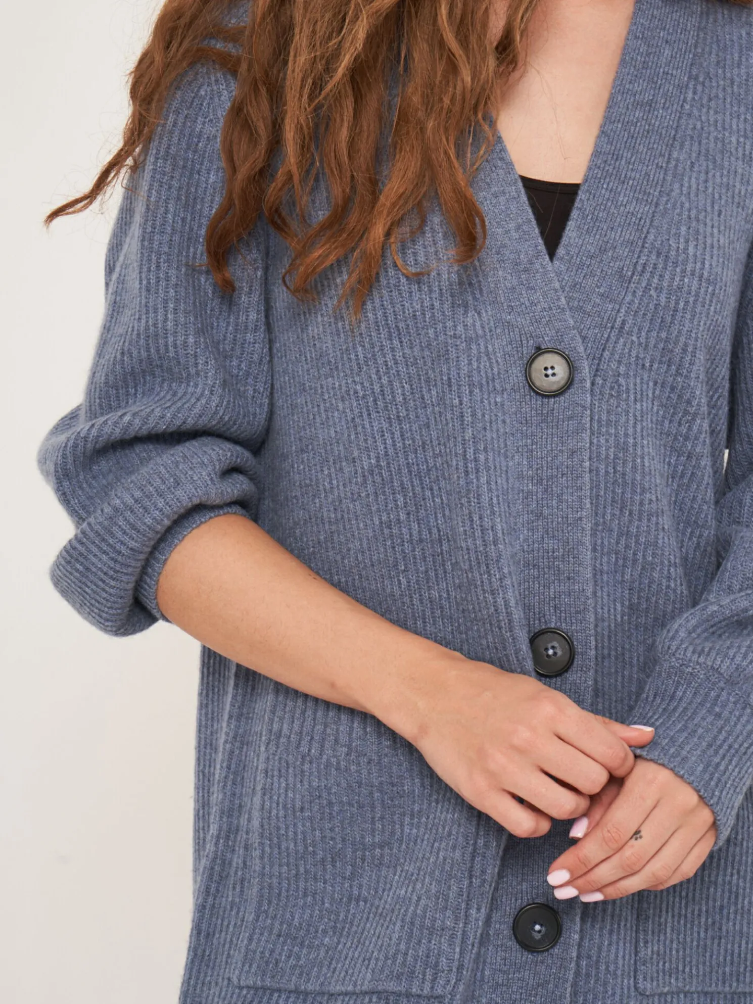 Middellang Geribd Vest Met Zakken