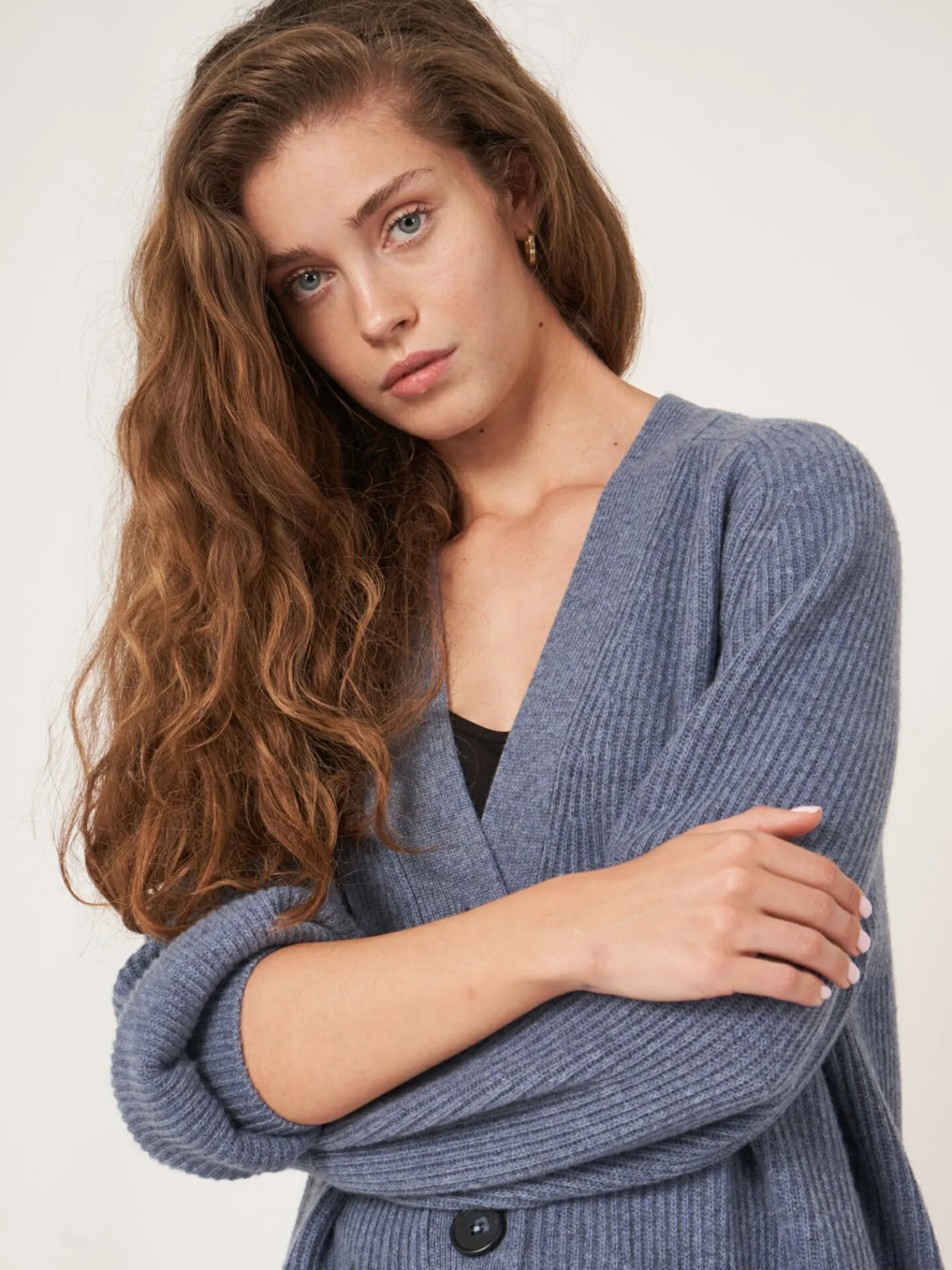 Middellang Geribd Vest Met Zakken