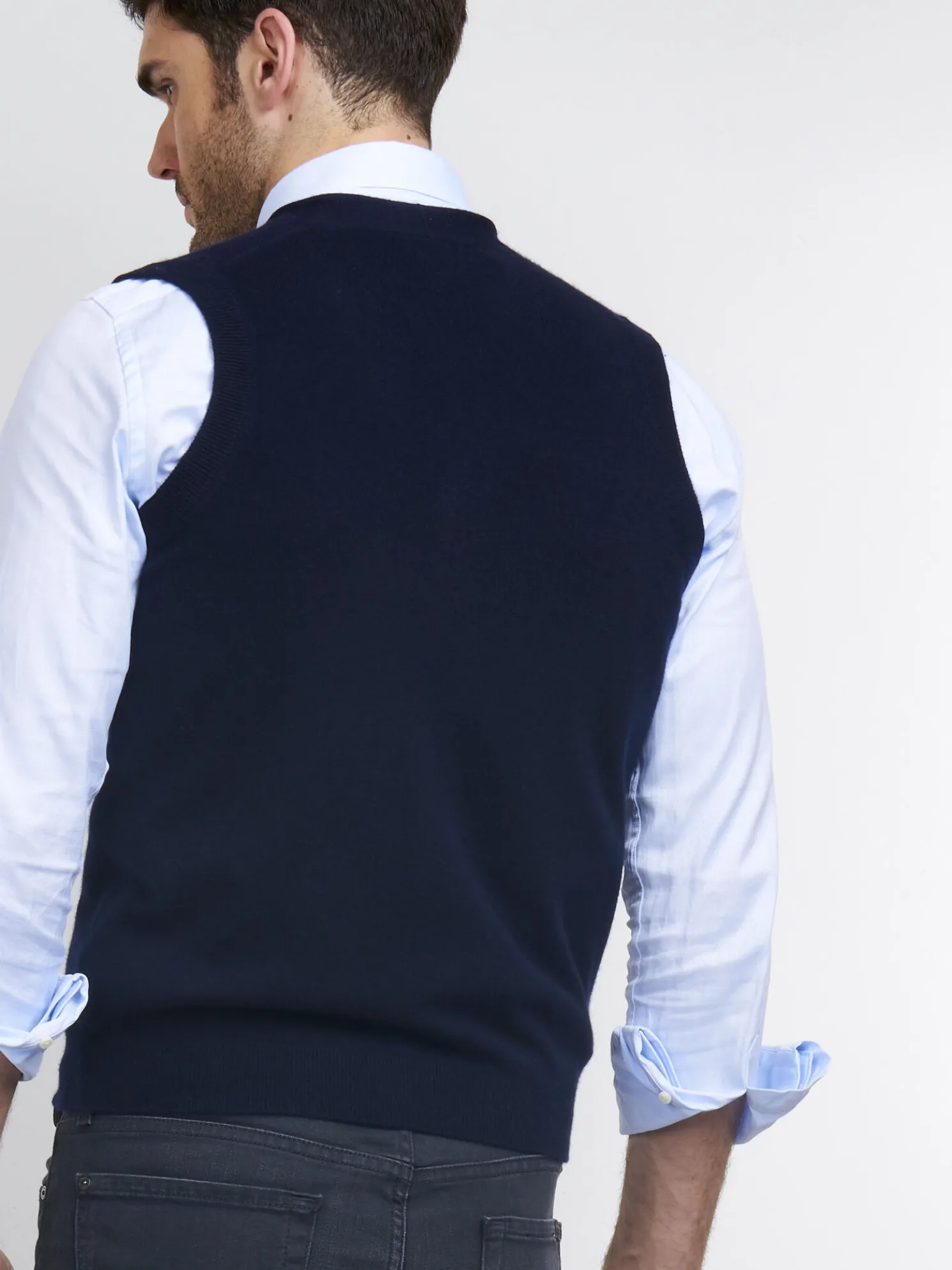 Mouwloos Heren-Vest Met Knopen