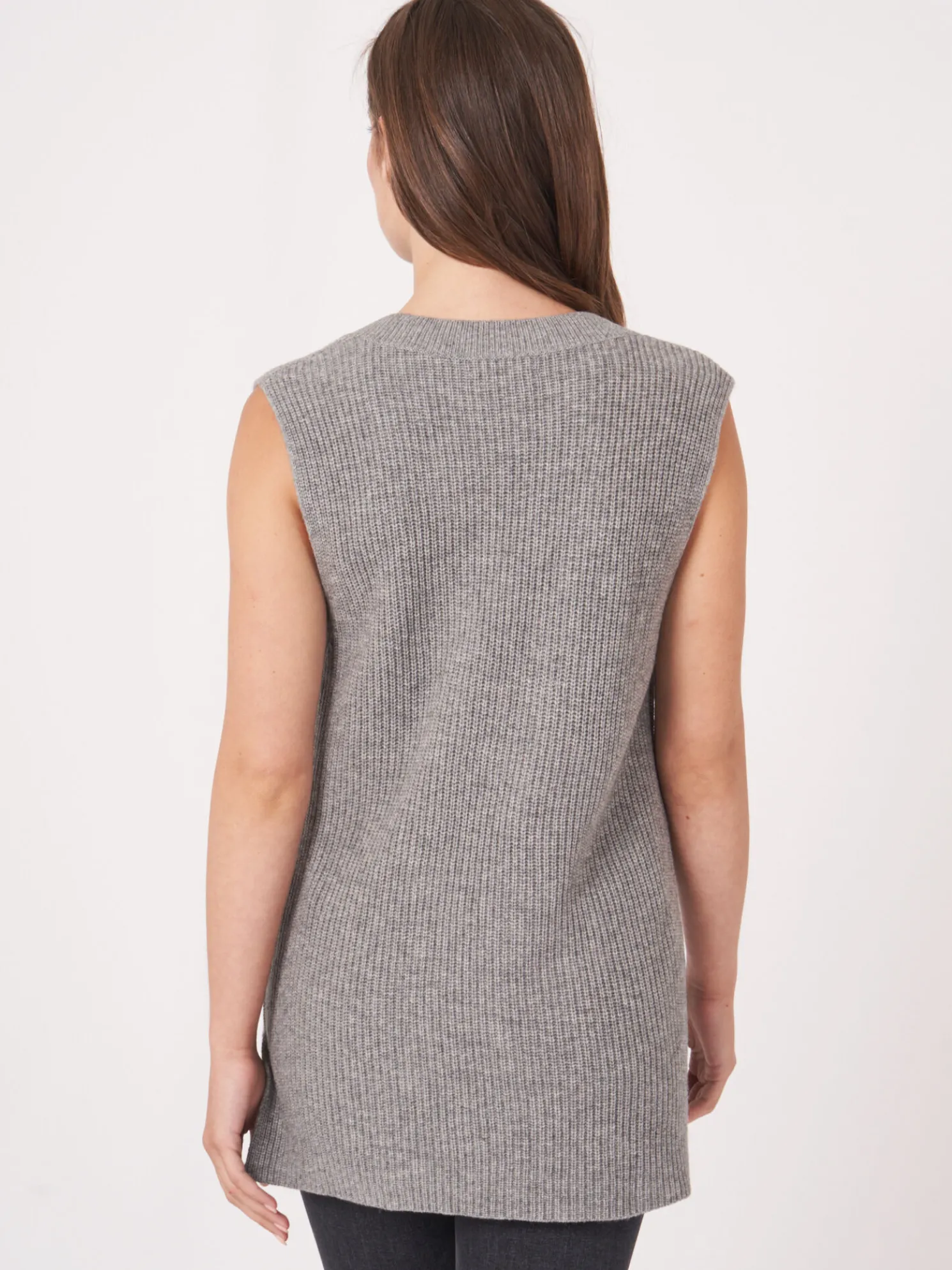 Mouwloze Trui Met Diepe V-Hals