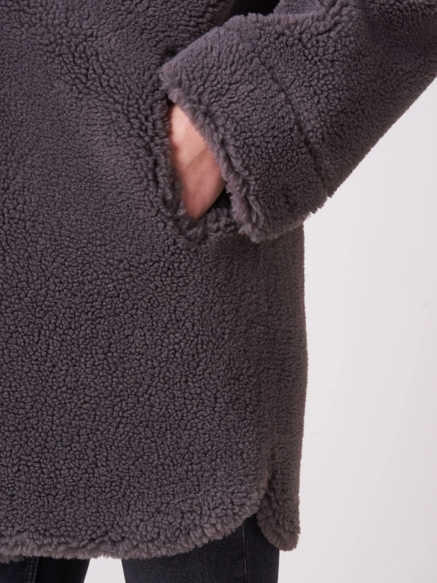 Omkeerbare Wollen Faux Shearling J