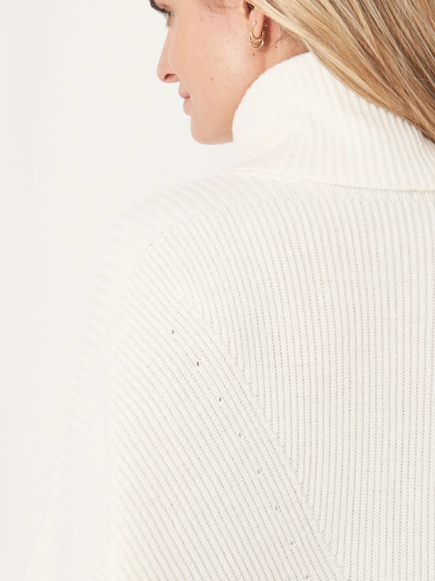 Oversized Poncho Trui Met Rolkraag