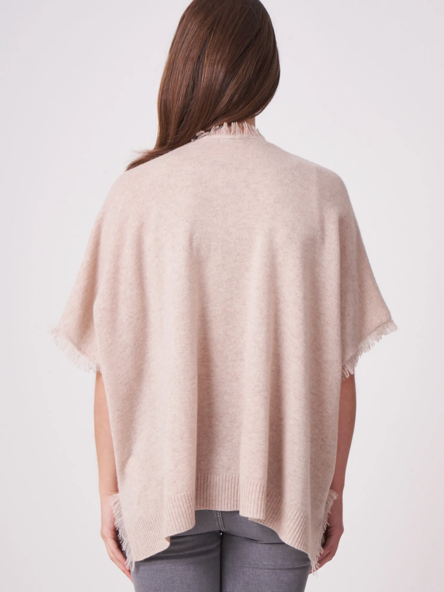 Poncho Cape Met Franjes