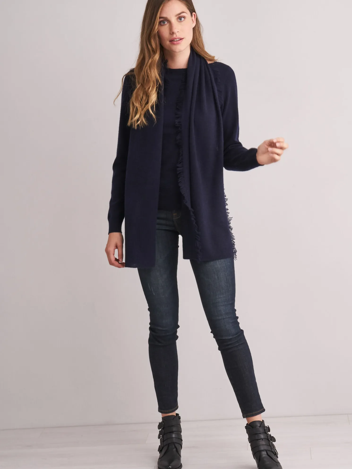 Sjaal Met Franjes Van Biologisch Cashmere