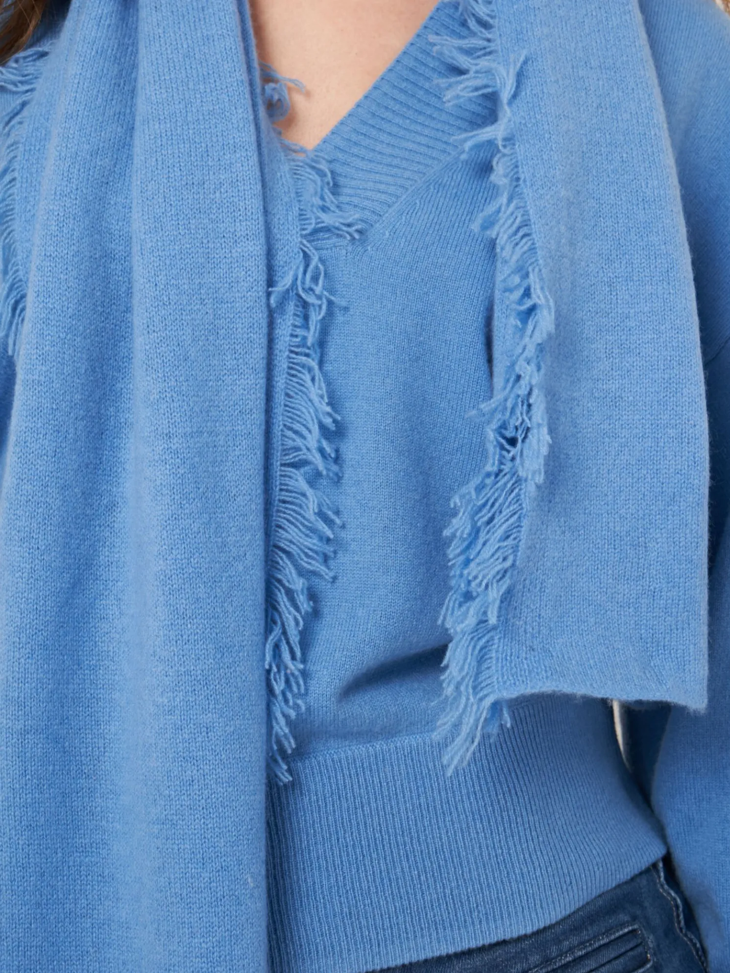 Sjaal Met Franjes Van Biologisch Cashmere