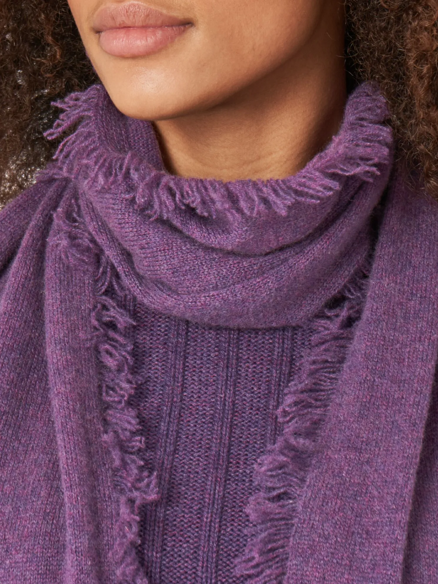 Sjaal Met Franjes Van Biologisch Cashmere