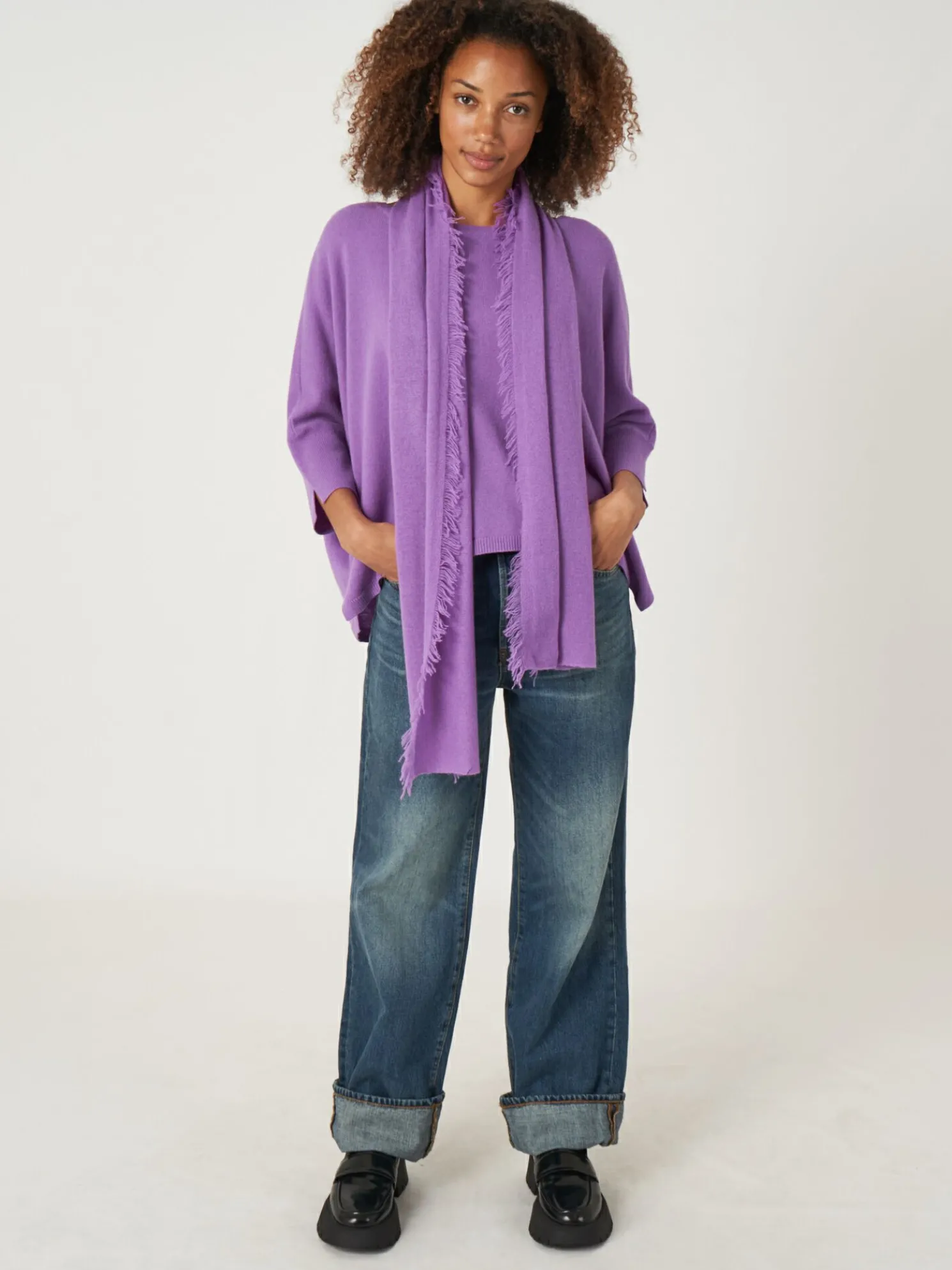 Sjaal Met Franjes Van Biologisch Cashmere